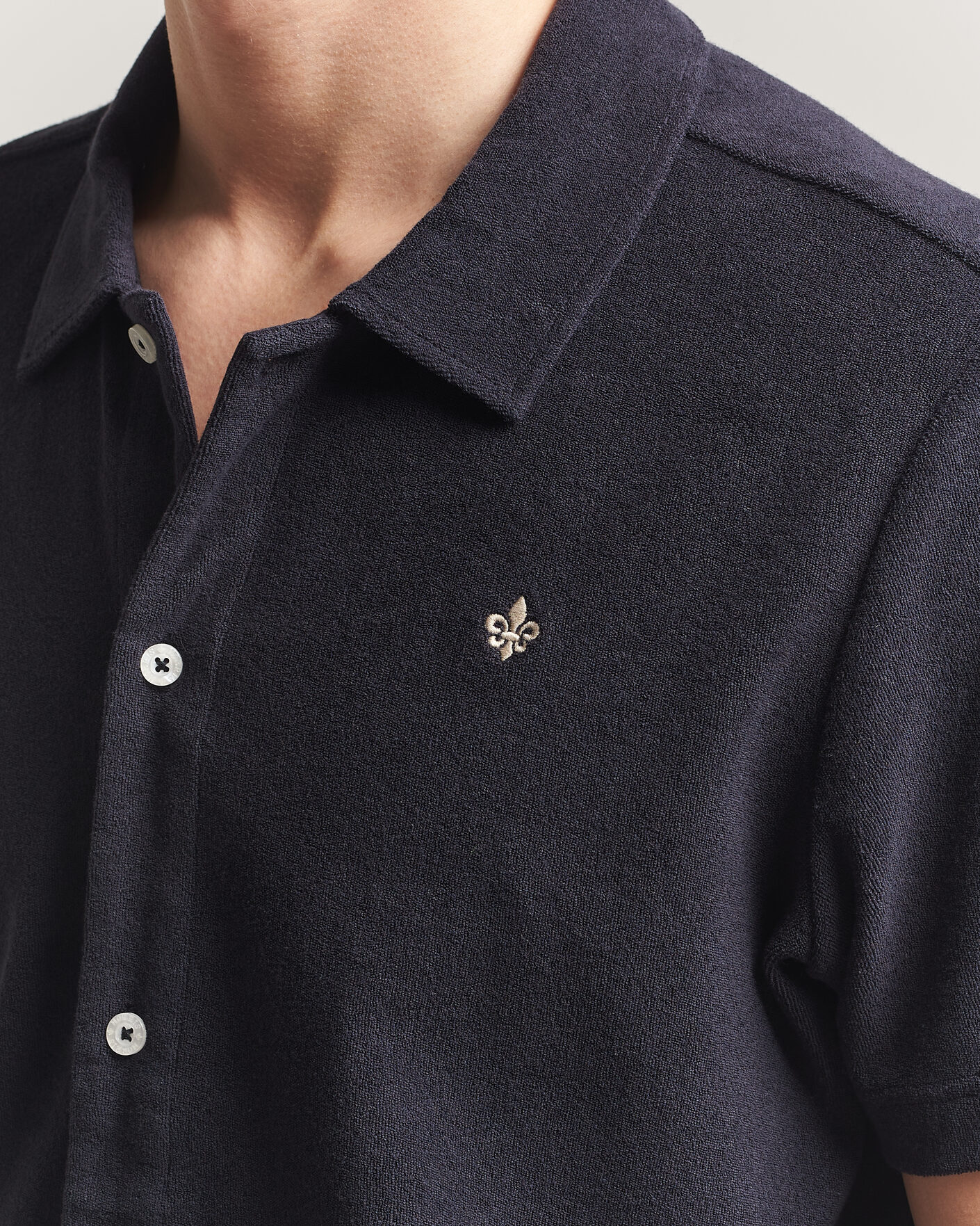 Heren | Polo's | Morris | Lily Terry Shirt Navy