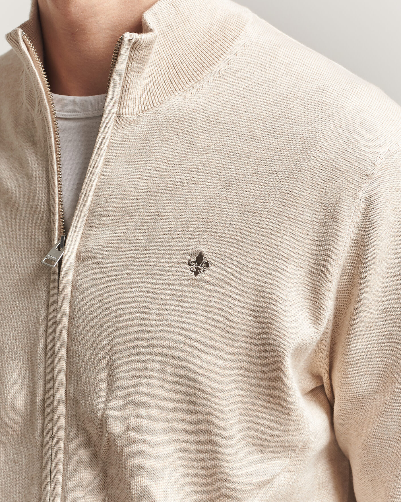 Heren | Truien | Morris | Riley Zip Cardigan Khaki