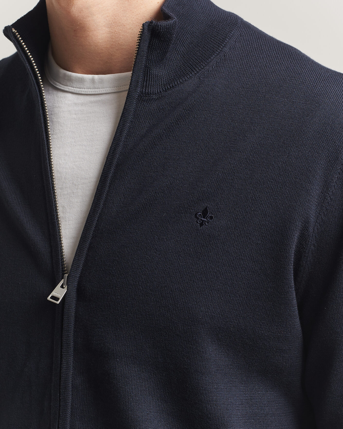 Heren | Truien | Morris | Riley Zip Cardigan Navy