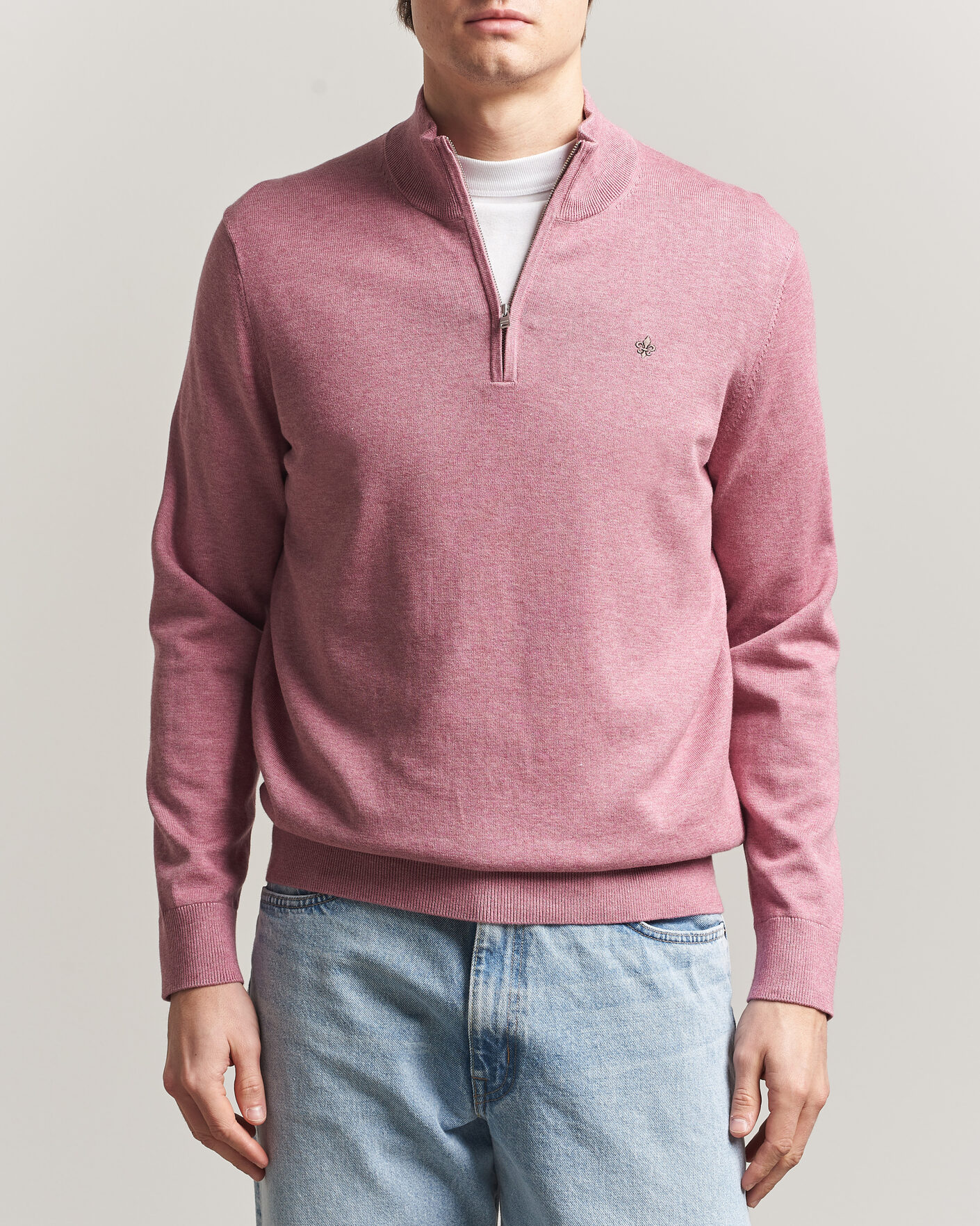 Heren | Truien | Morris | Riley Half-Zip Pink