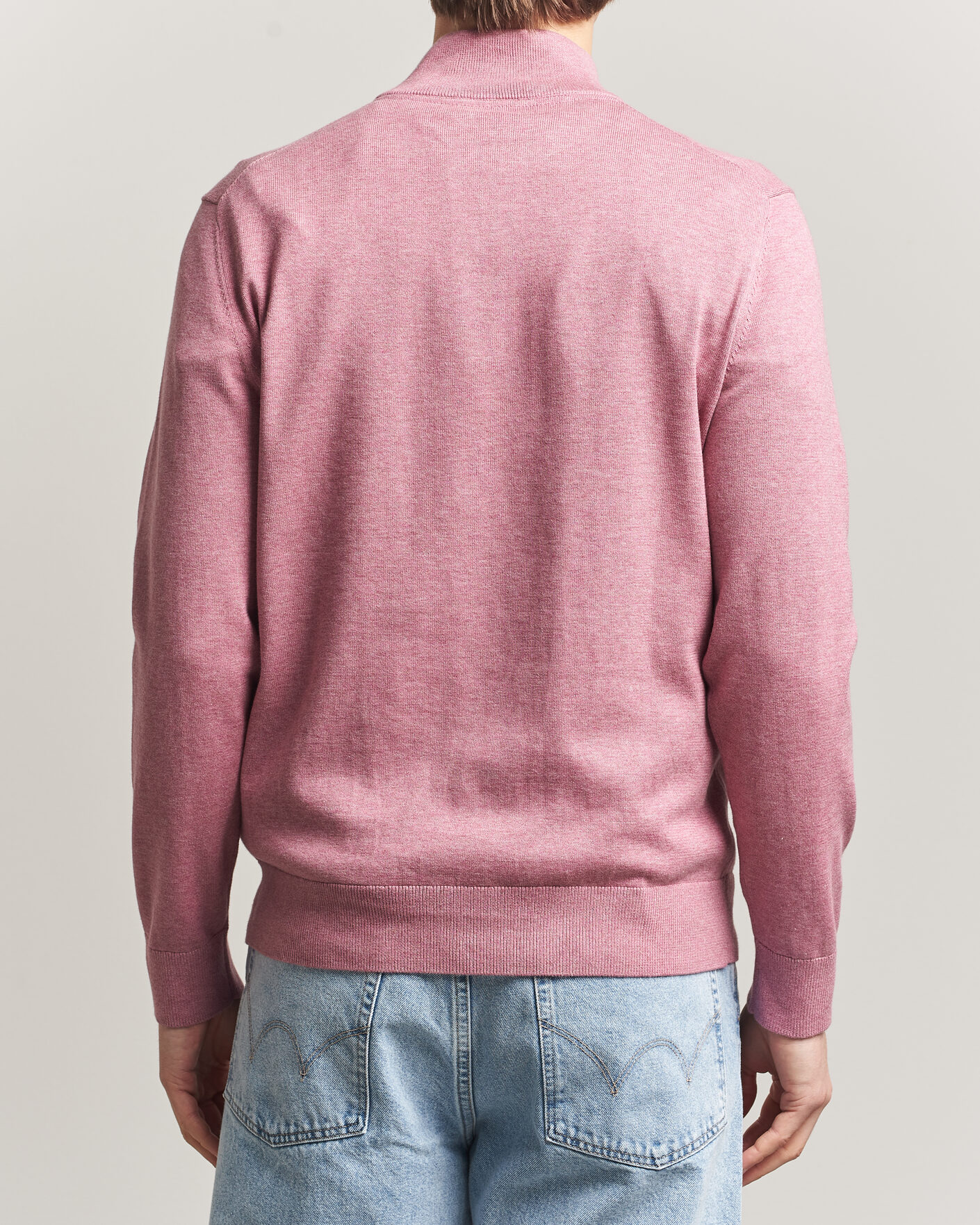 Heren | Truien | Morris | Riley Half-Zip Pink