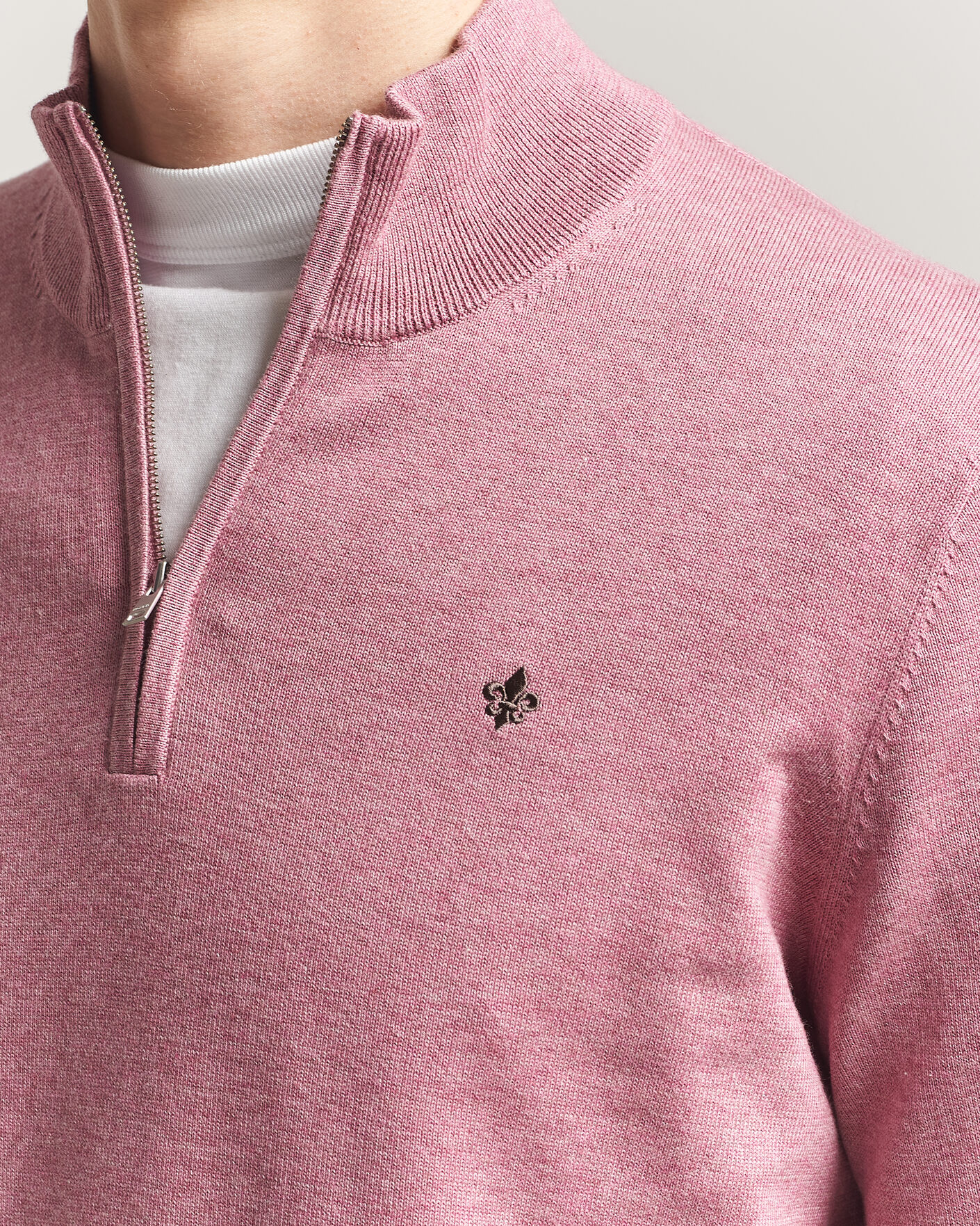 Heren | Truien | Morris | Riley Half-Zip Pink