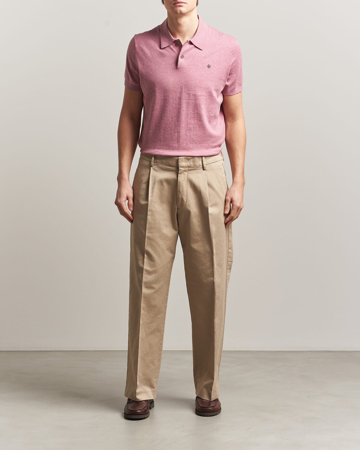 Heren | Polo's | Morris | Riley Short Sleeve Polo Pink