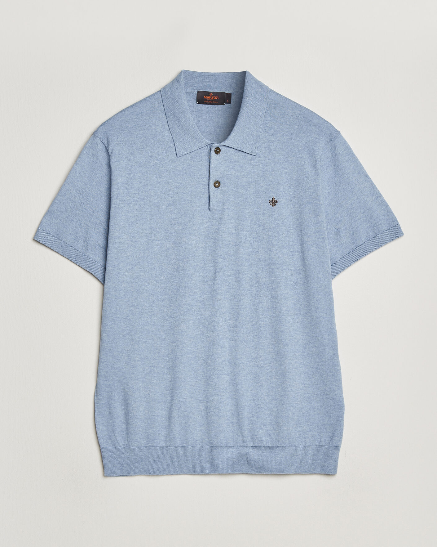 Heren | Polo's | Morris | Riley Short Sleeve Polo Light Blue