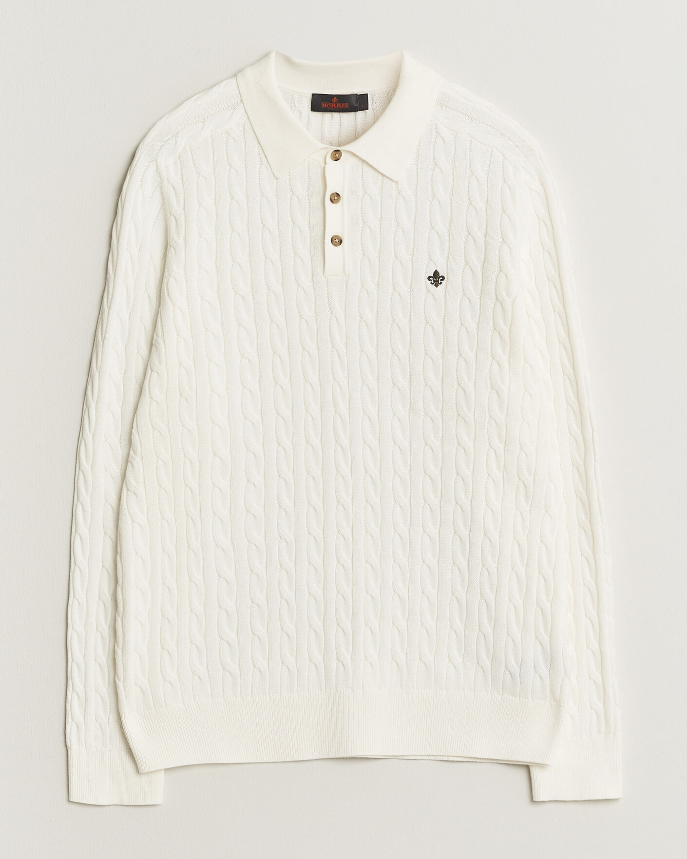 Heren | Truien | Morris | Lancaster Cable Polo Off White