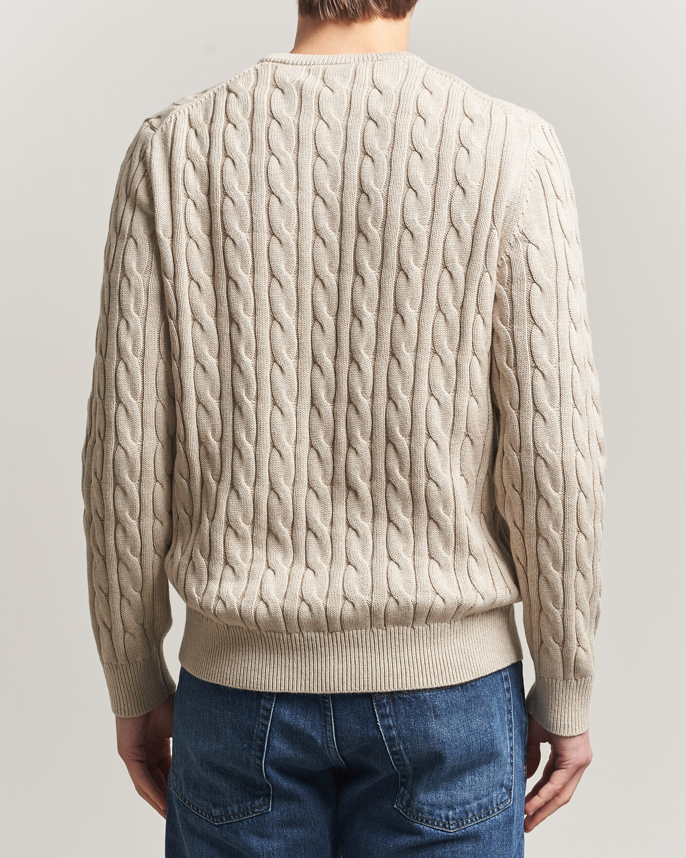 Heren | Truien | Morris | Ethan Cable Oneck Khaki