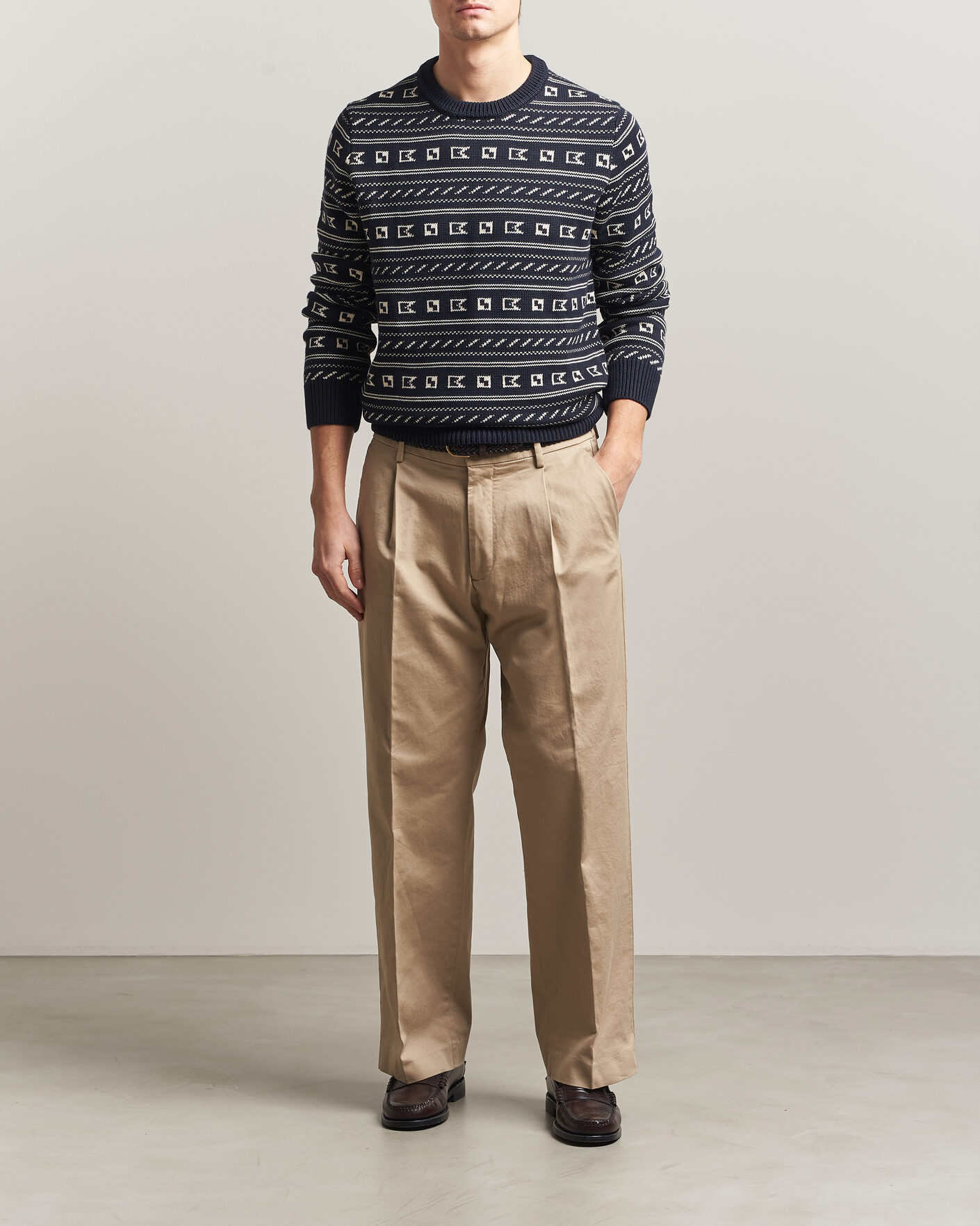 Heren | Truien | Morris | Barrington Oneck Navy