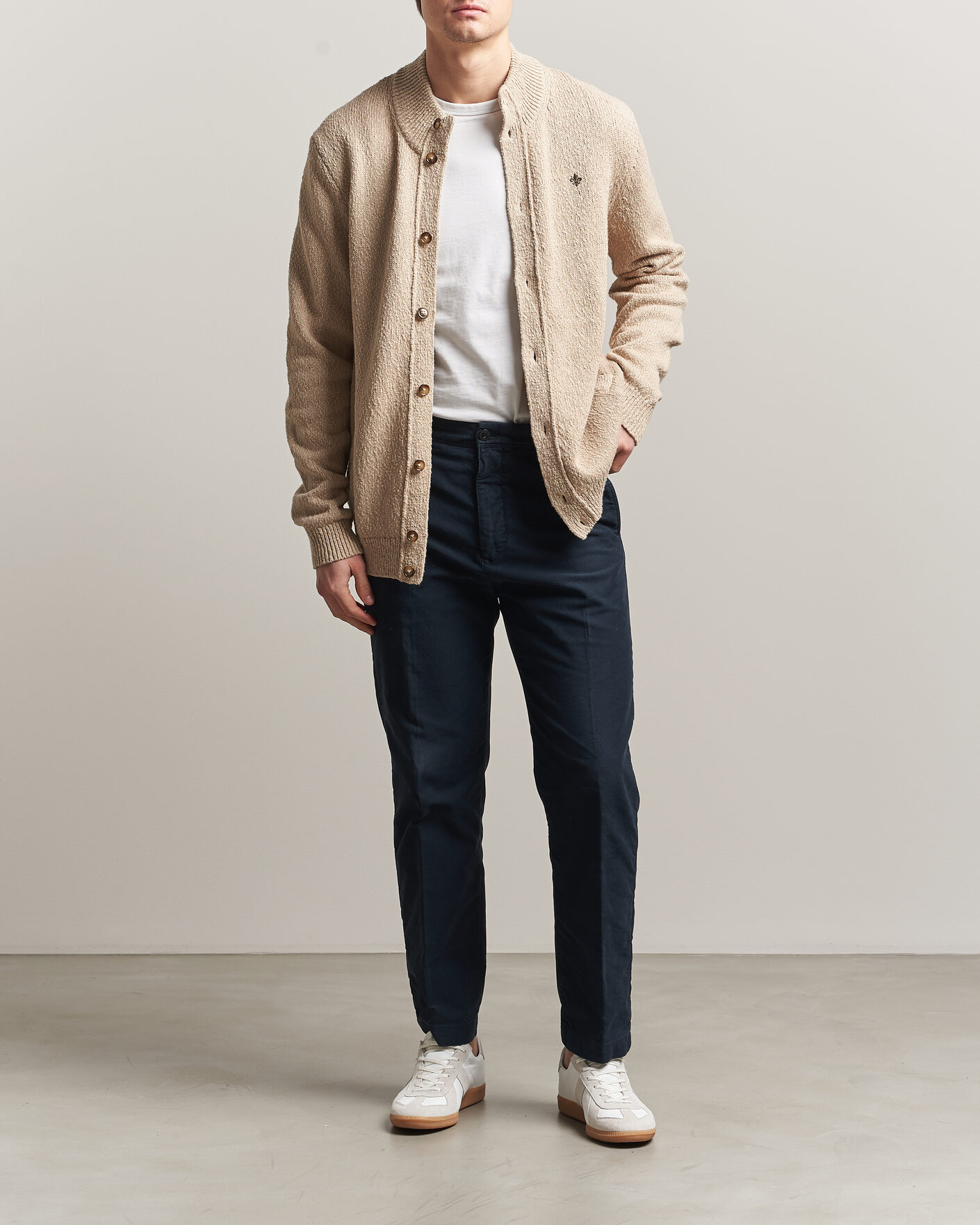Heren | Truien | Morris | Windham Button Cardigan Khaki