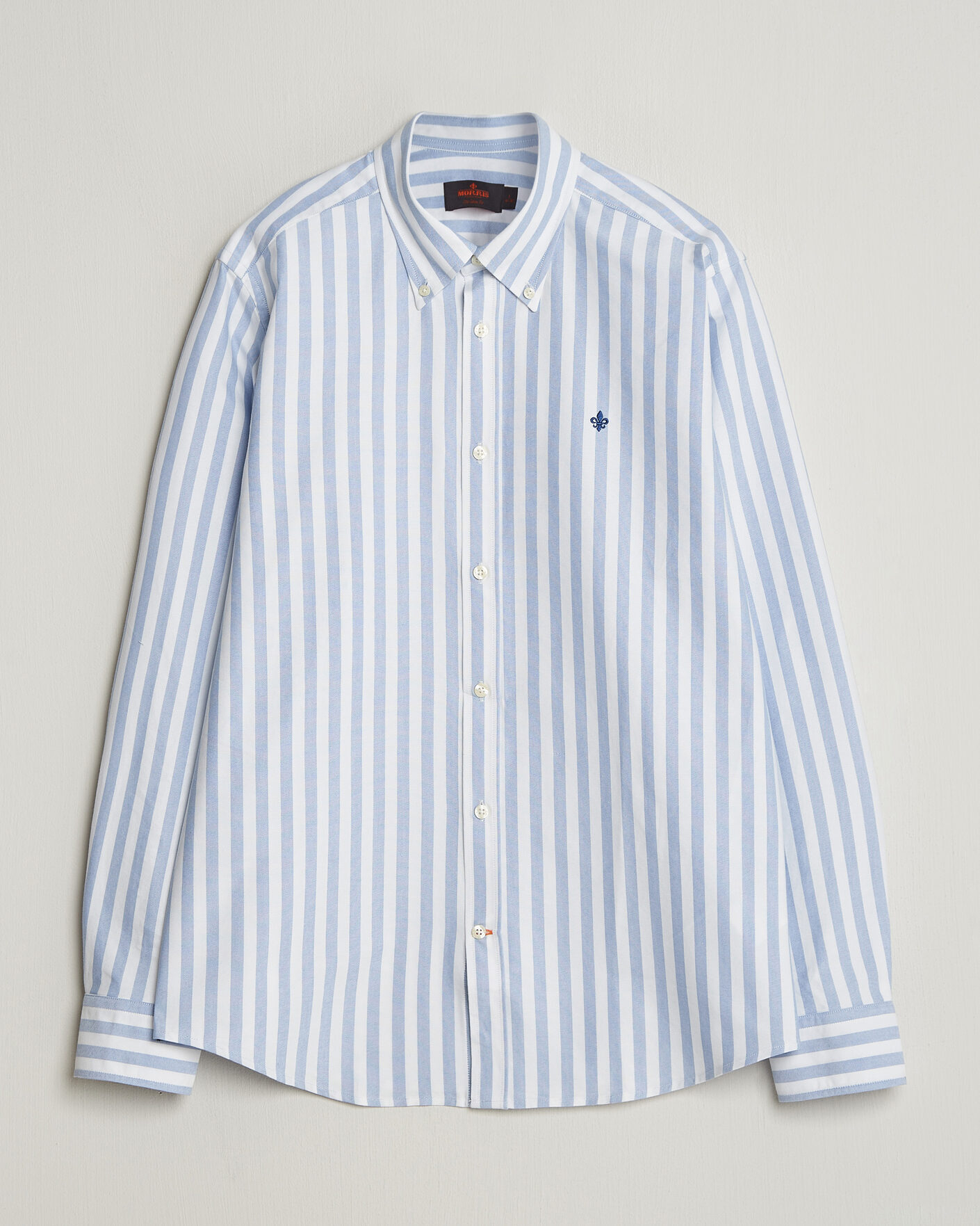 Heren | Overhemden | Morris | Douglas Striped Oxford Shirt Light Blue