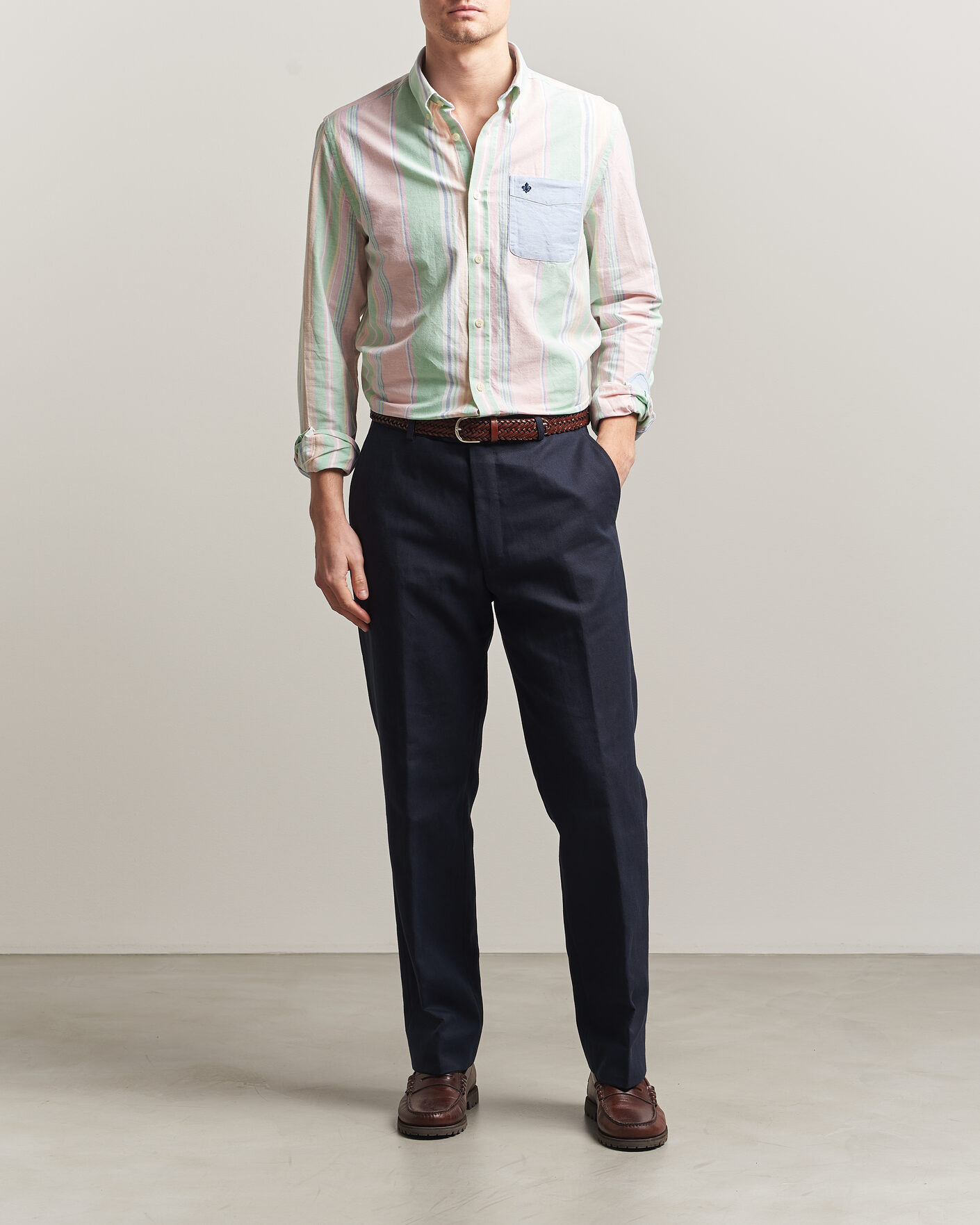 Heren | Overhemden | Morris | Happy Oxford Shirt Multi