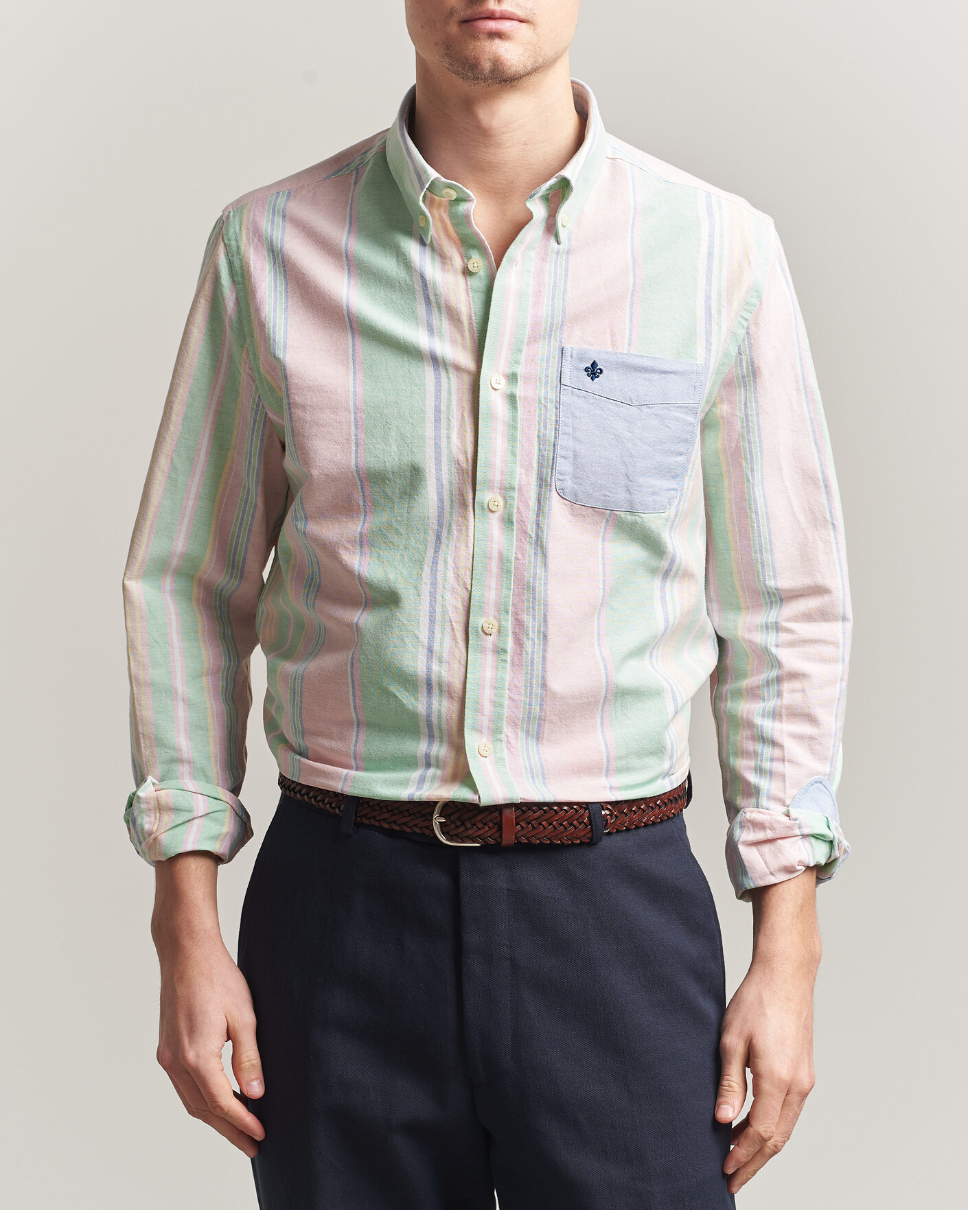Heren | Overhemden | Morris | Happy Oxford Shirt Multi