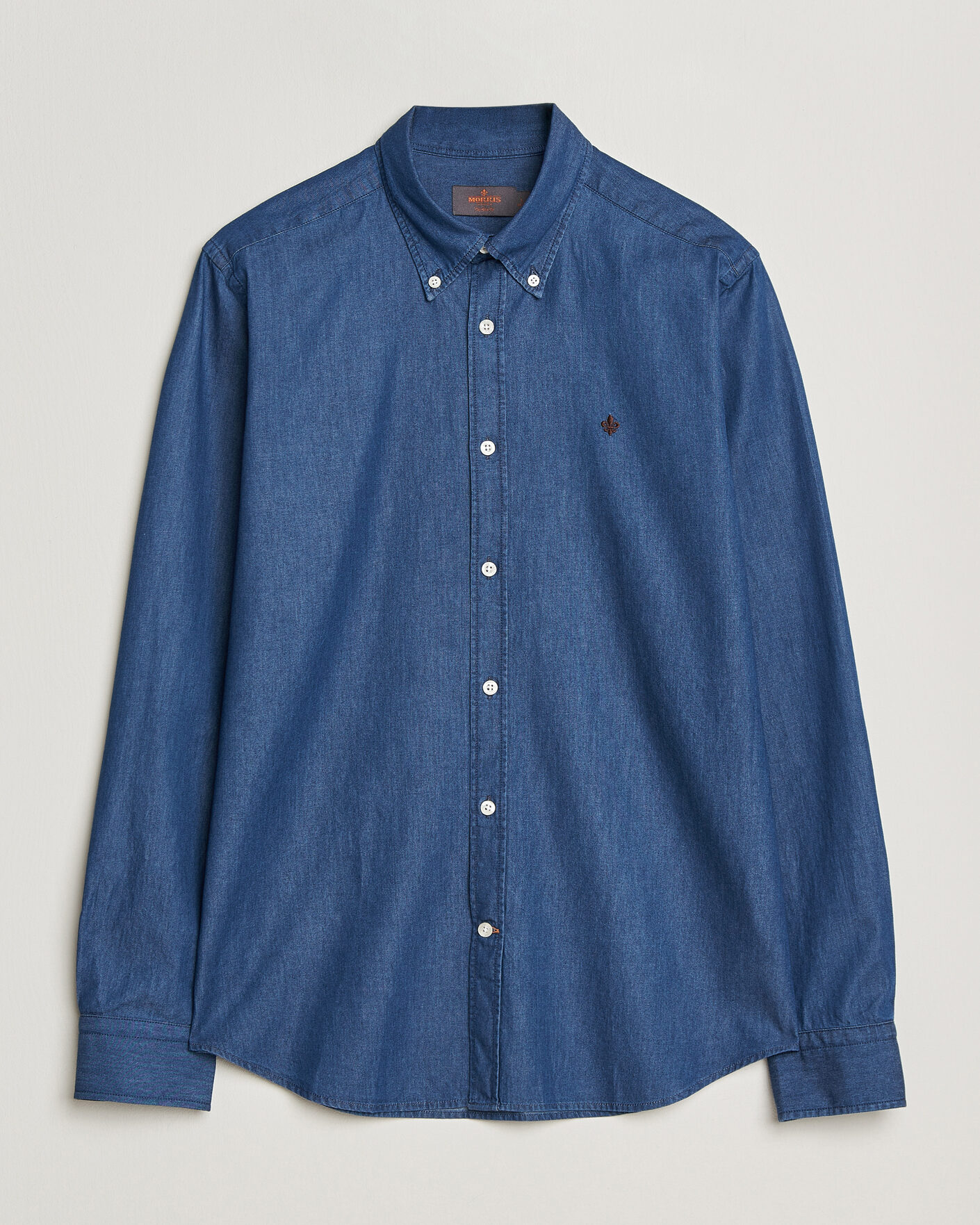 Heren | Overhemden | Morris | Light Denim Shirt Blue