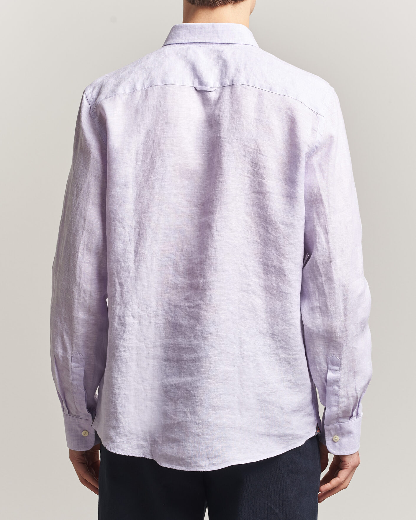 Heren | Overhemden | Morris | Douglas Button Down Linen Shirt Purple