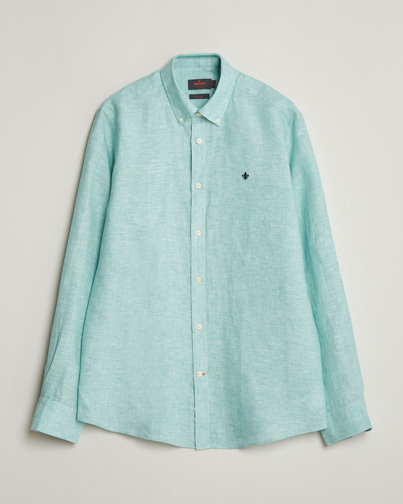 Heren | Overhemden | Morris | Douglas Button Down Linen Shirt Green