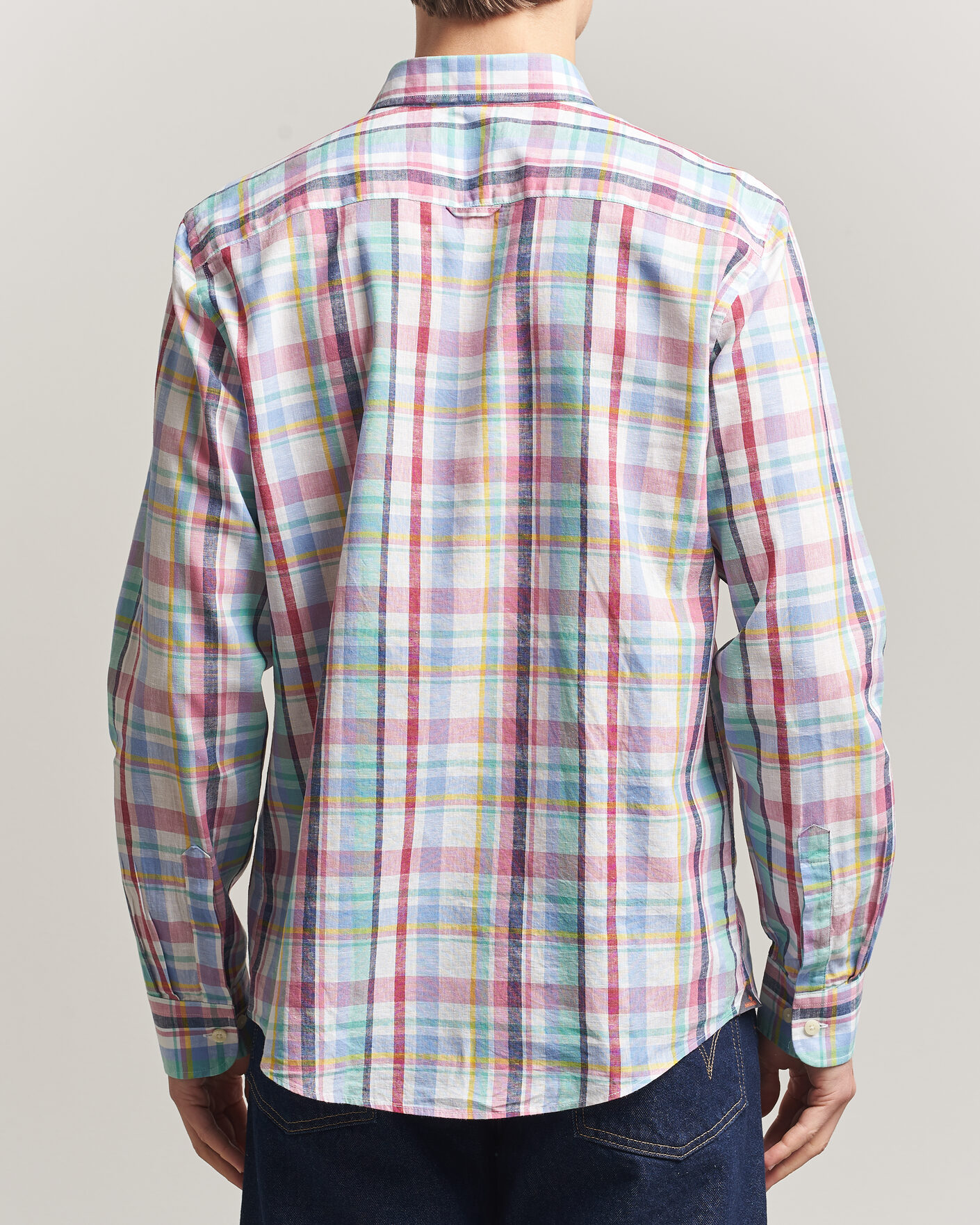 Heren | Overhemden | Morris | Preppy Check Linen Shirt Multi