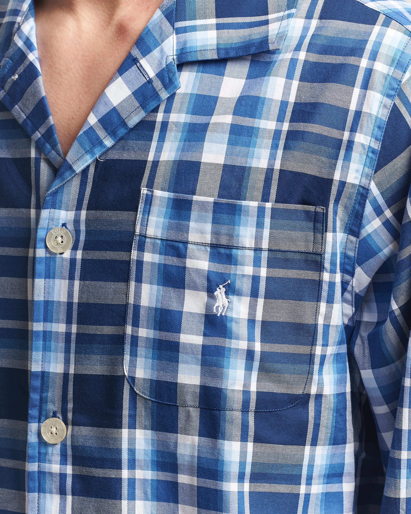 Heren | Pyjama's en gewaden | Polo Ralph Lauren | Cotton Checked Pyjama Set Blue Multi