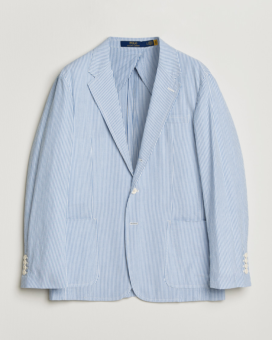 Heren | Blazers | Polo Ralph Lauren | Seersucker Sportcoat Bright Blue/White