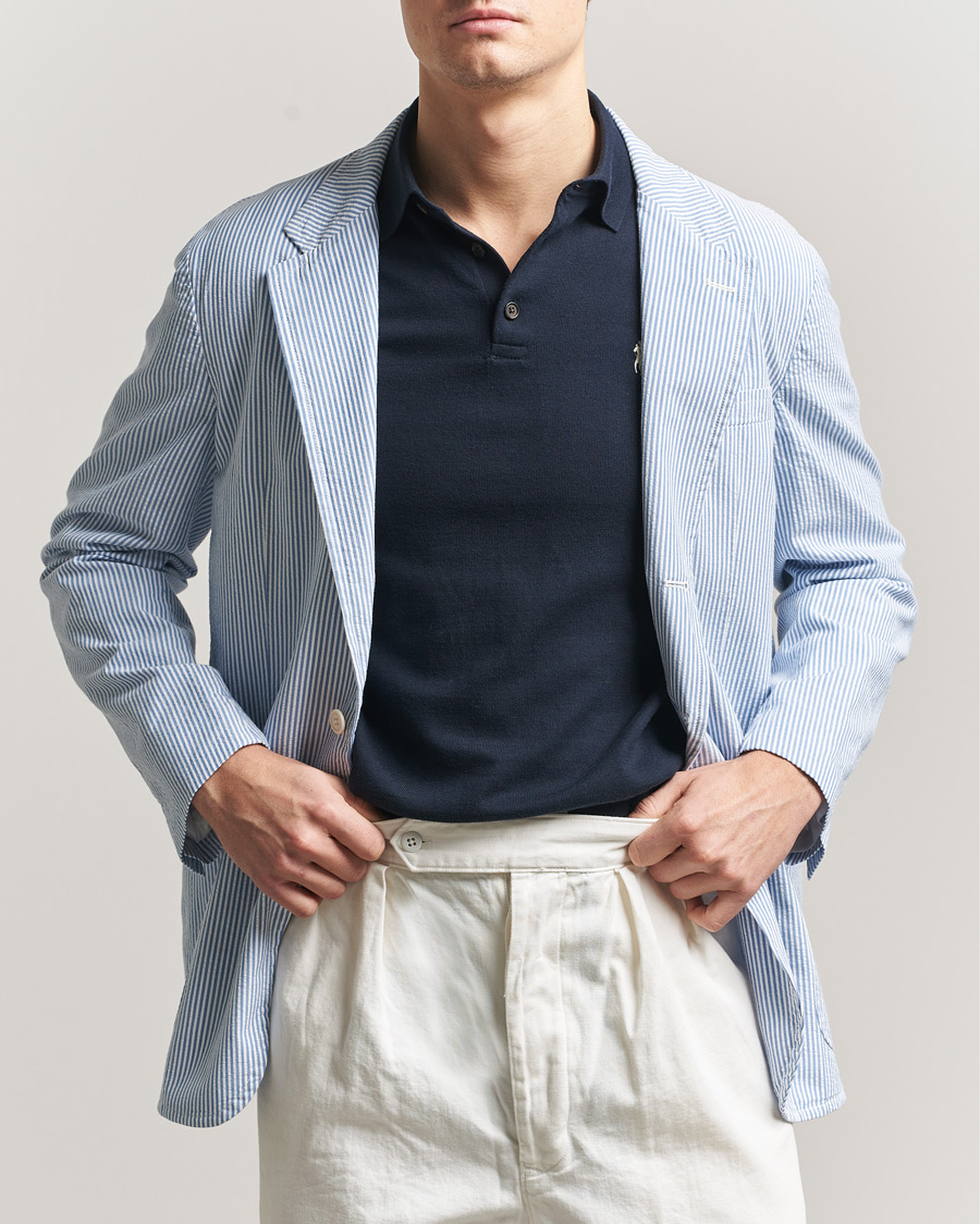 Heren | Blazers | Polo Ralph Lauren | Seersucker Sportcoat Bright Blue/White