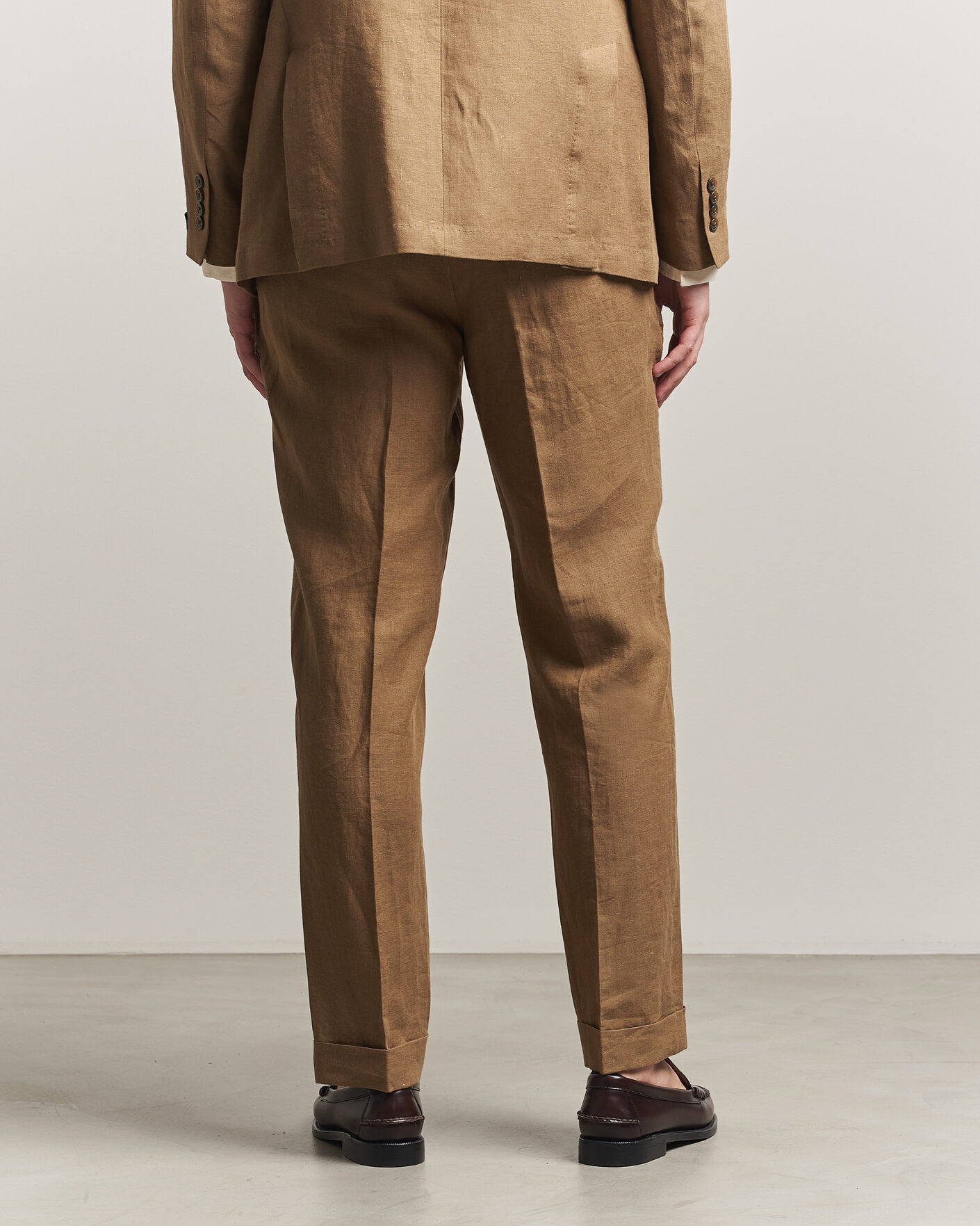 Heren | Broeken | Polo Ralph Lauren | Linen Pleated Trousers Light Sable