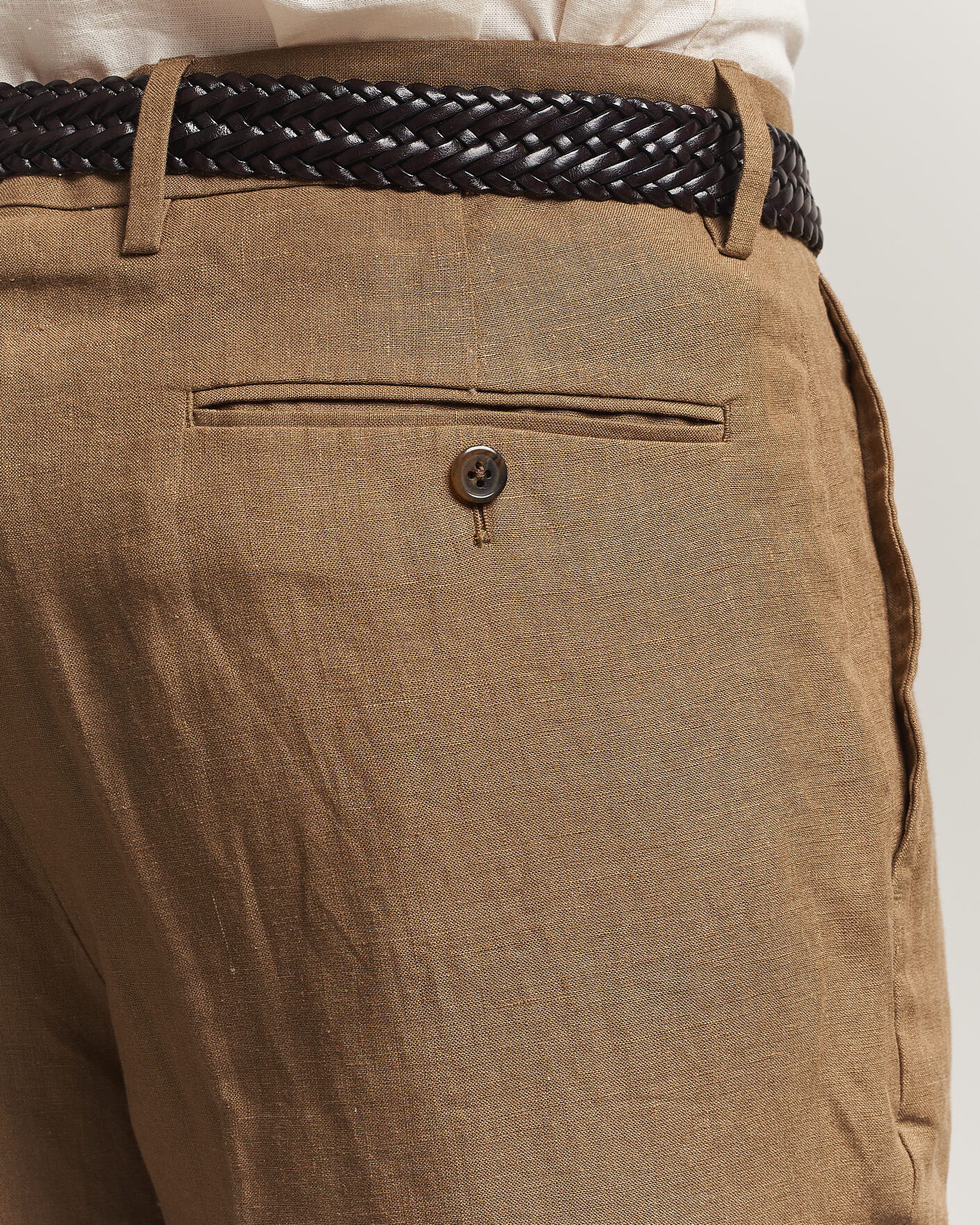 Heren | Broeken | Polo Ralph Lauren | Linen Pleated Trousers Light Sable