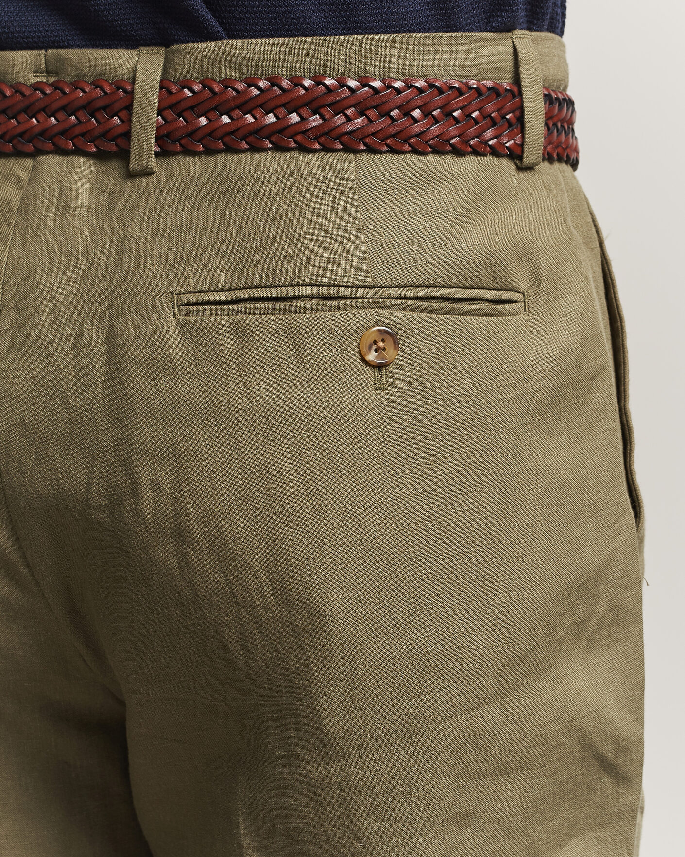 Heren | Broeken | Polo Ralph Lauren | Linen Pleated Trousers Basic Olive
