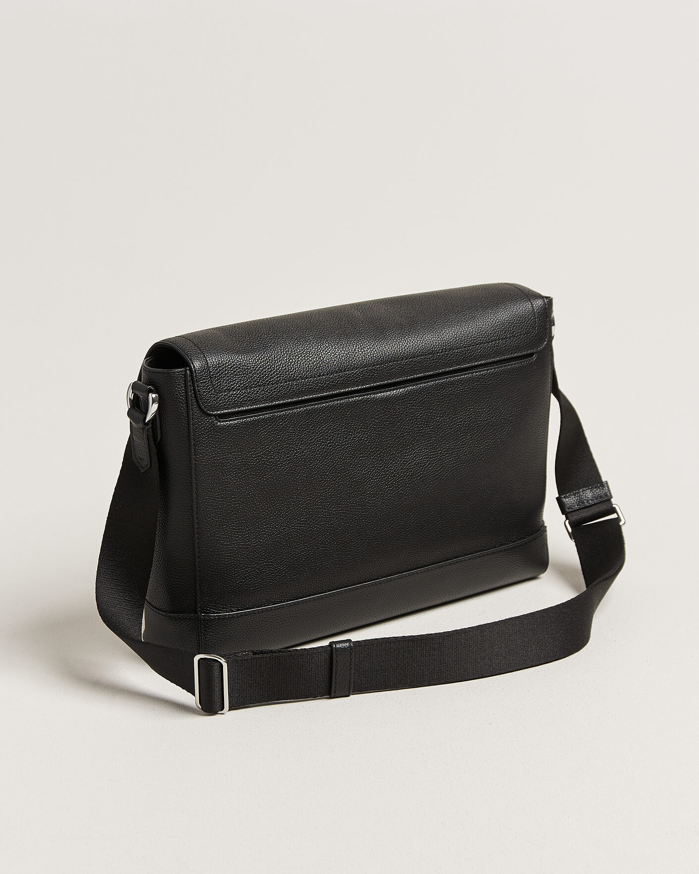Heren | Tassen | Polo Ralph Lauren | Pebble Leather Messenger Bag Black