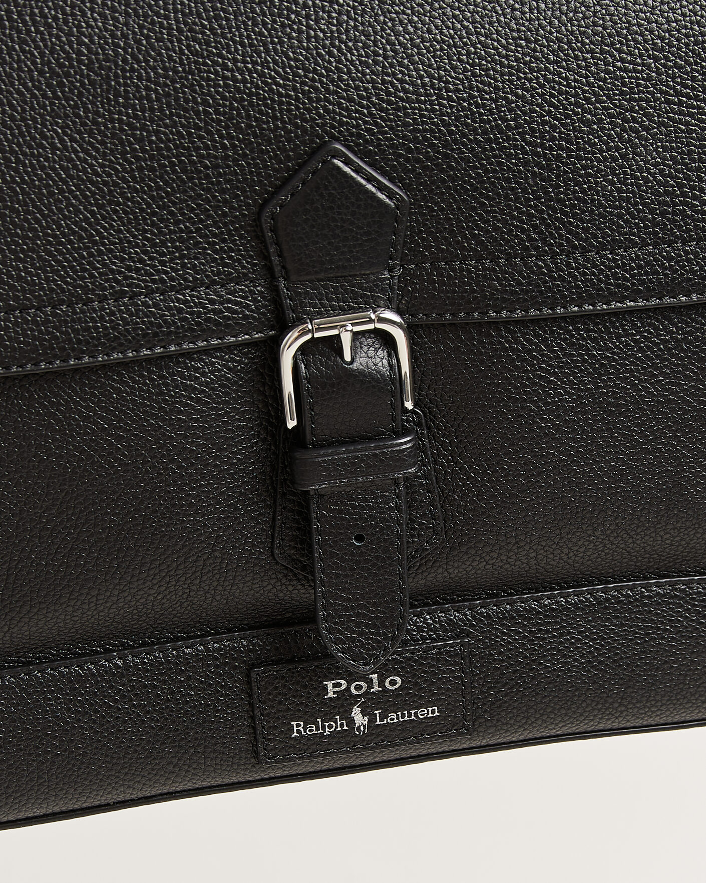 Heren | Tassen | Polo Ralph Lauren | Pebble Leather Messenger Bag Black