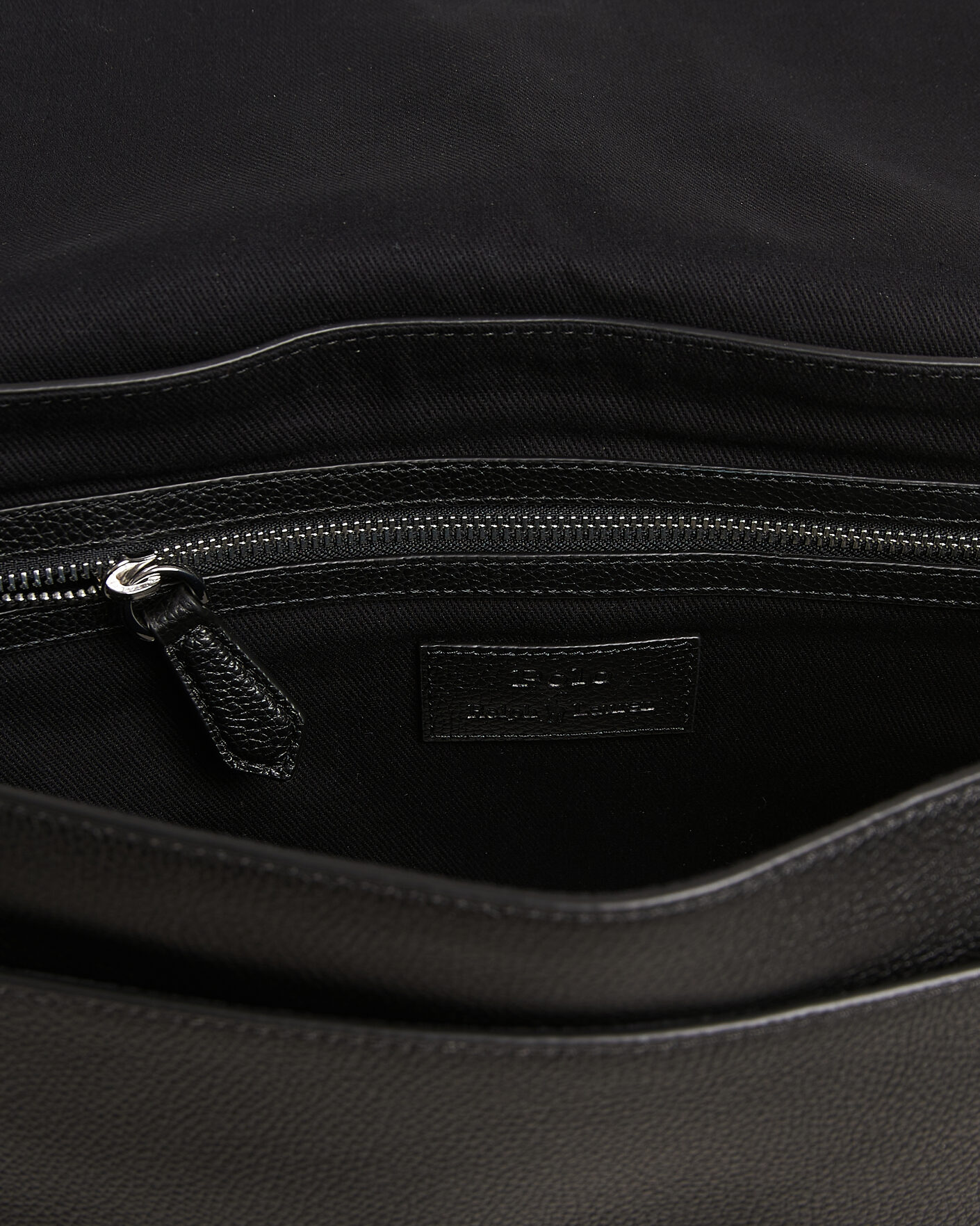 Heren | Tassen | Polo Ralph Lauren | Pebble Leather Messenger Bag Black