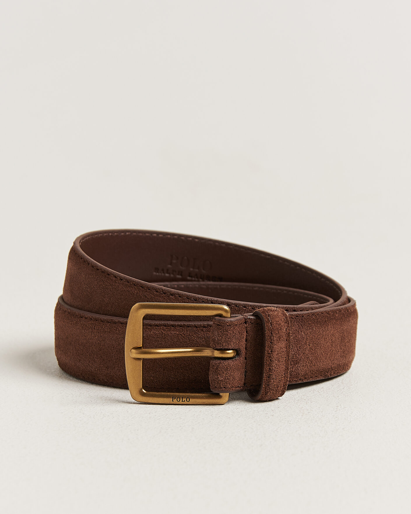 Heren | Riemen | Polo Ralph Lauren | Suede Belt Dark Brown