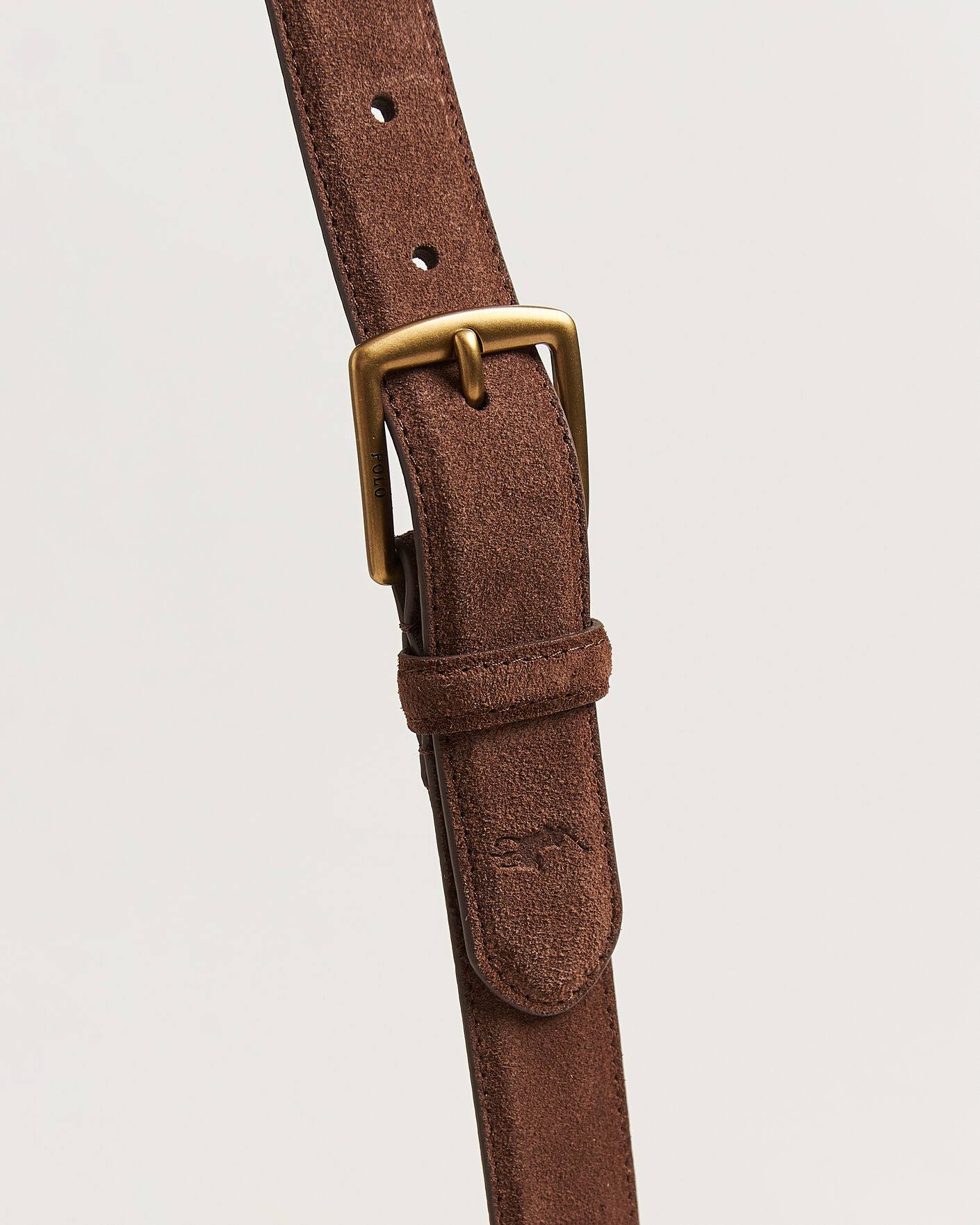Heren | Riemen | Polo Ralph Lauren | Suede Belt Dark Brown