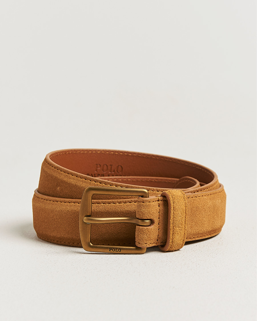 Heren | Riemen | Polo Ralph Lauren | Suede Belt Tan