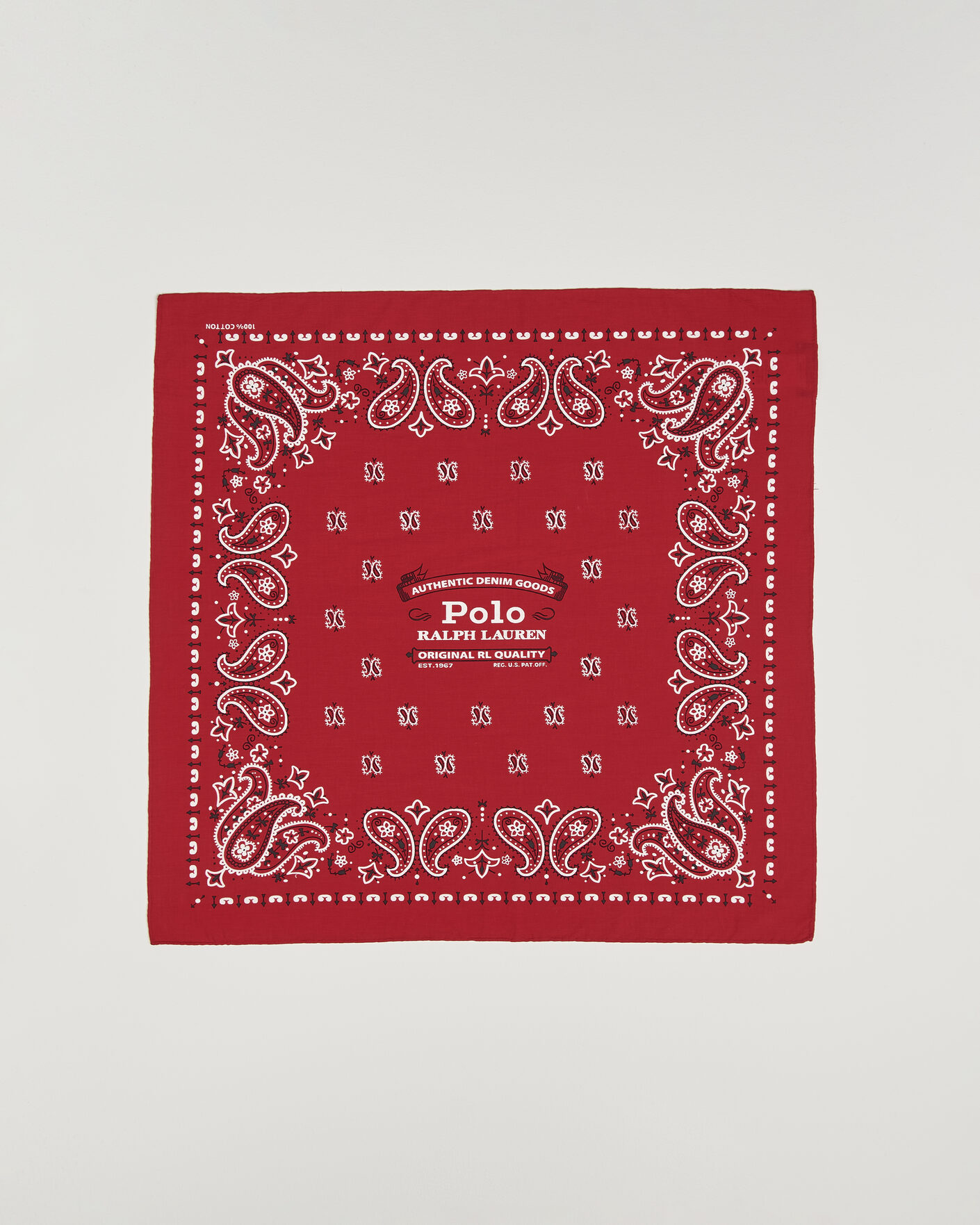 Heren | Sjaals | Polo Ralph Lauren | Cotton Printed Bandana Red/White