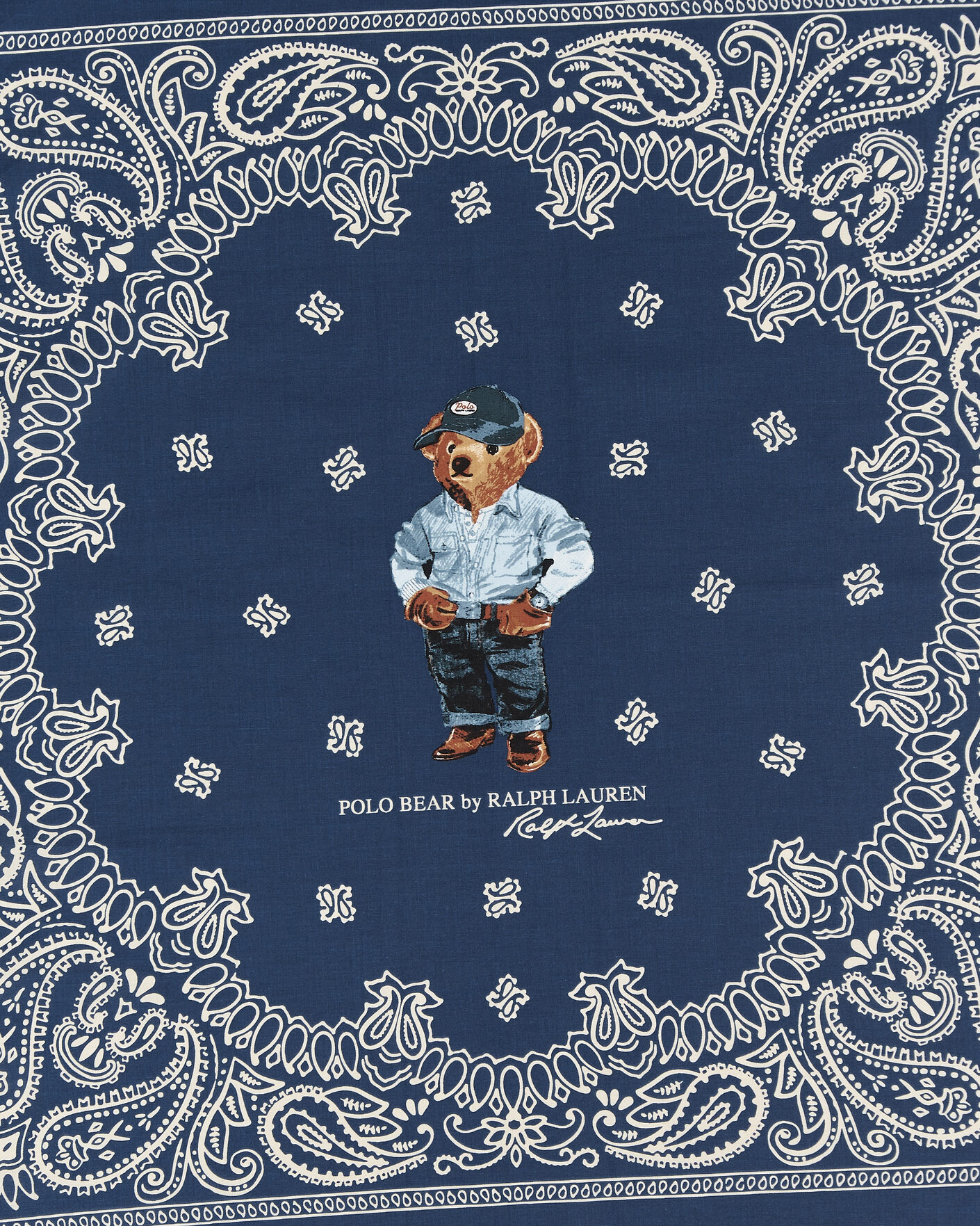 Heren | Sjaals | Polo Ralph Lauren | Printed Bear Scarf Navy Multi