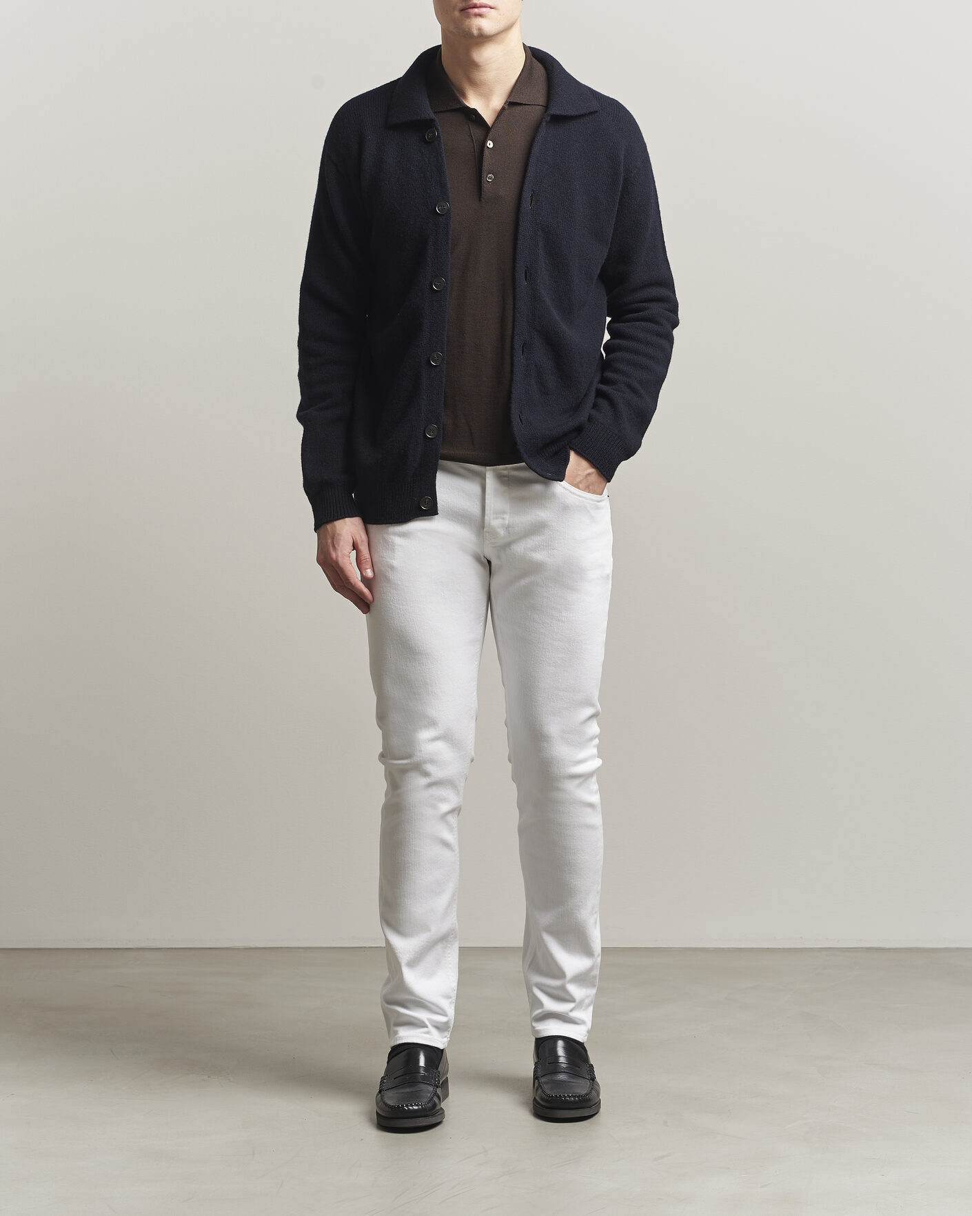 Heren | Broeken | Dondup | George Bullstretch 5-Pocket Pants White
