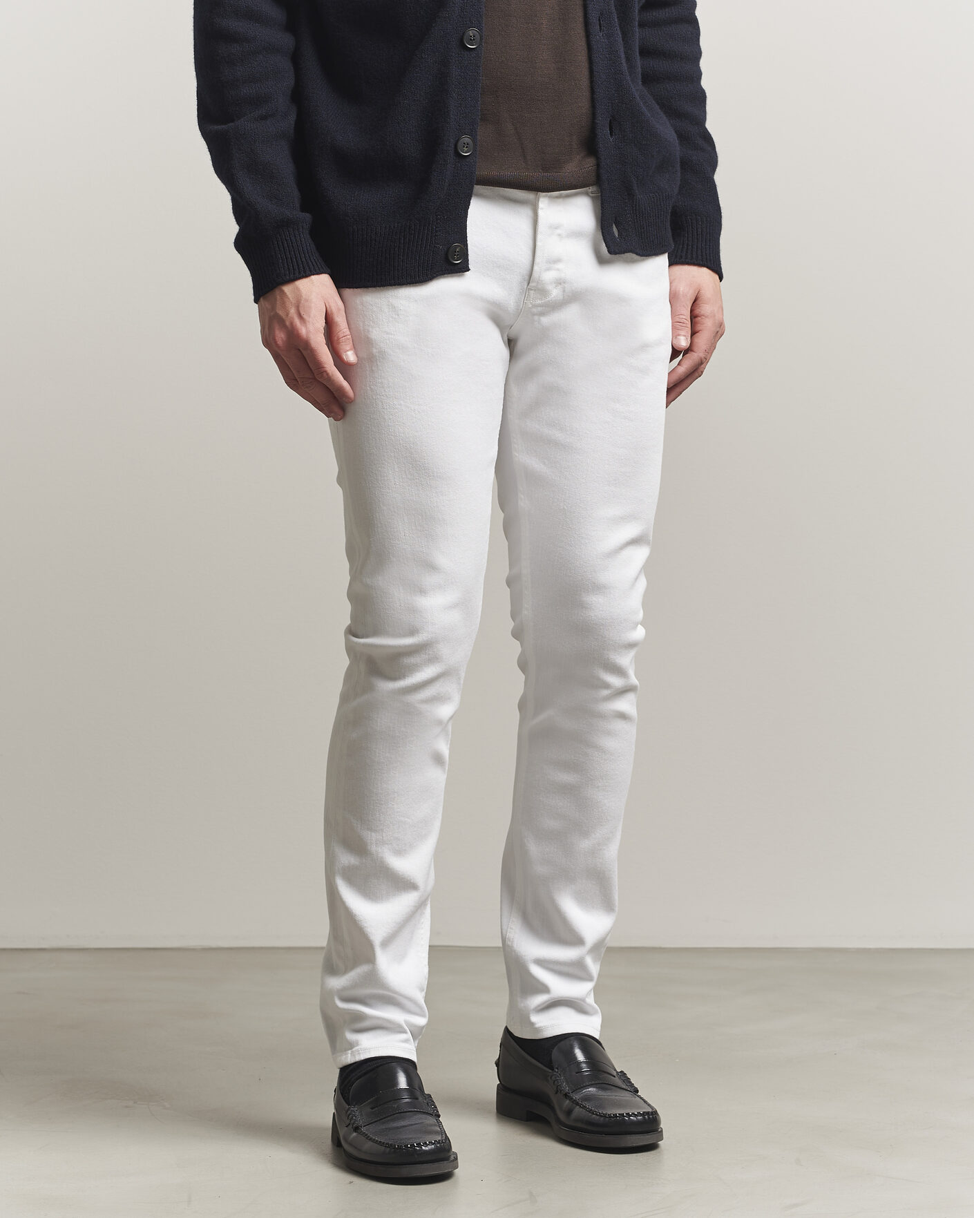 Heren | Broeken | Dondup | George Bullstretch 5-Pocket Pants White