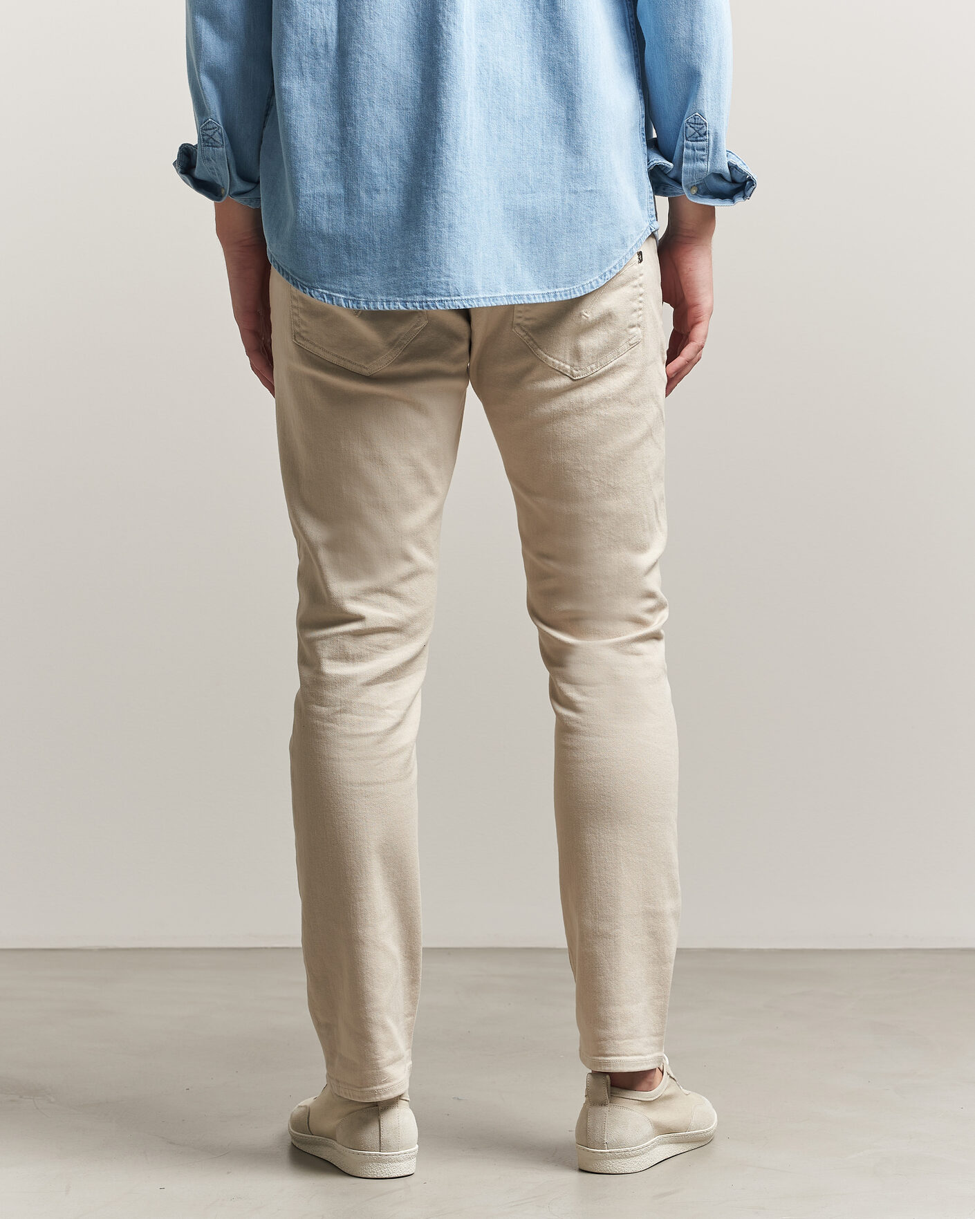 Heren | Jeans | Dondup | George Bullstretch 5-Pocket Pants Beige