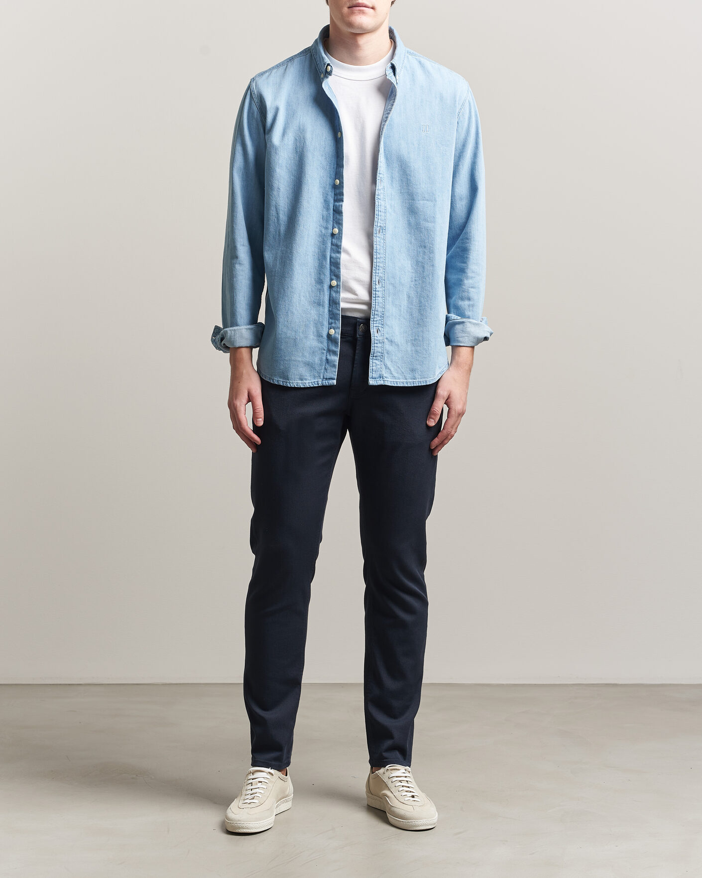 Heren | Broeken | Dondup | George Bullstretch 5-Pocket Pants Navy