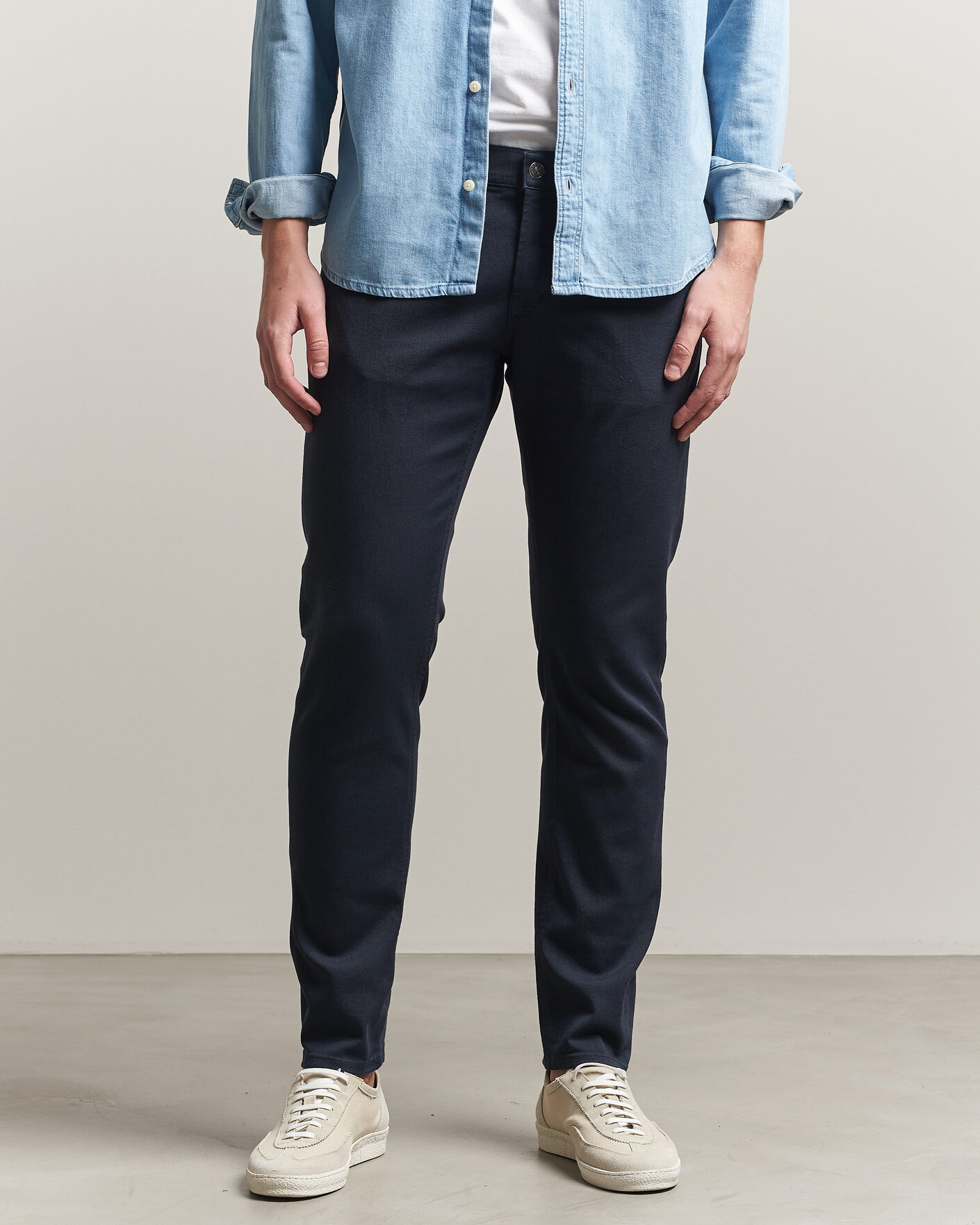 Heren | Broeken | Dondup | George Bullstretch 5-Pocket Pants Navy