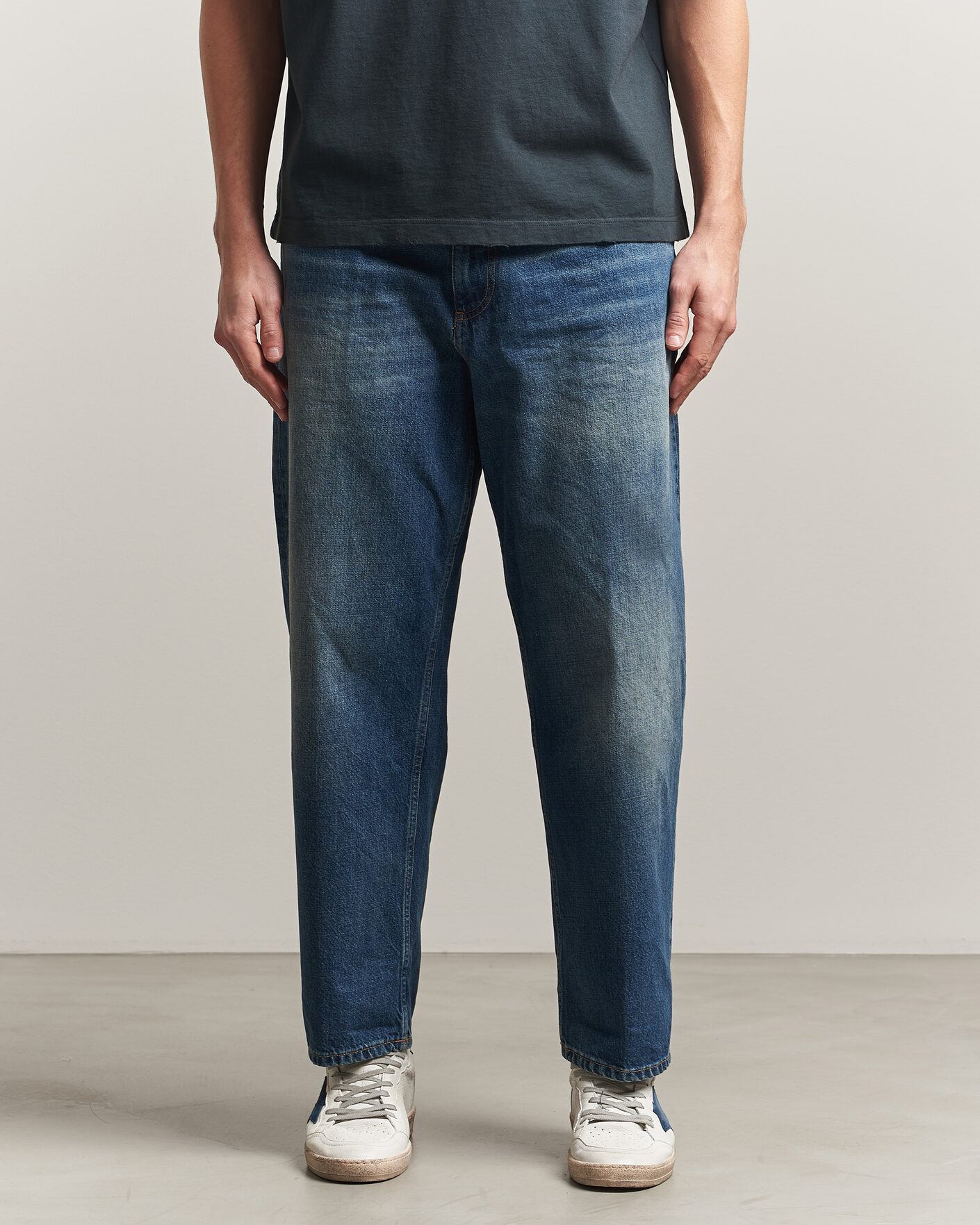 Heren | Overhemden | Dondup | Anthony Loose Fit Jeans Medium Blue