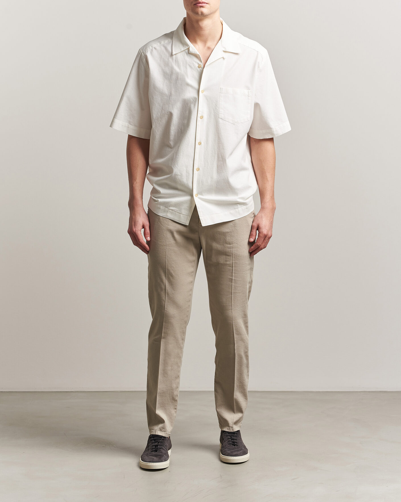 Heren | Broeken | Dondup | Spiritisimo Linen Stretch Chinos Beige