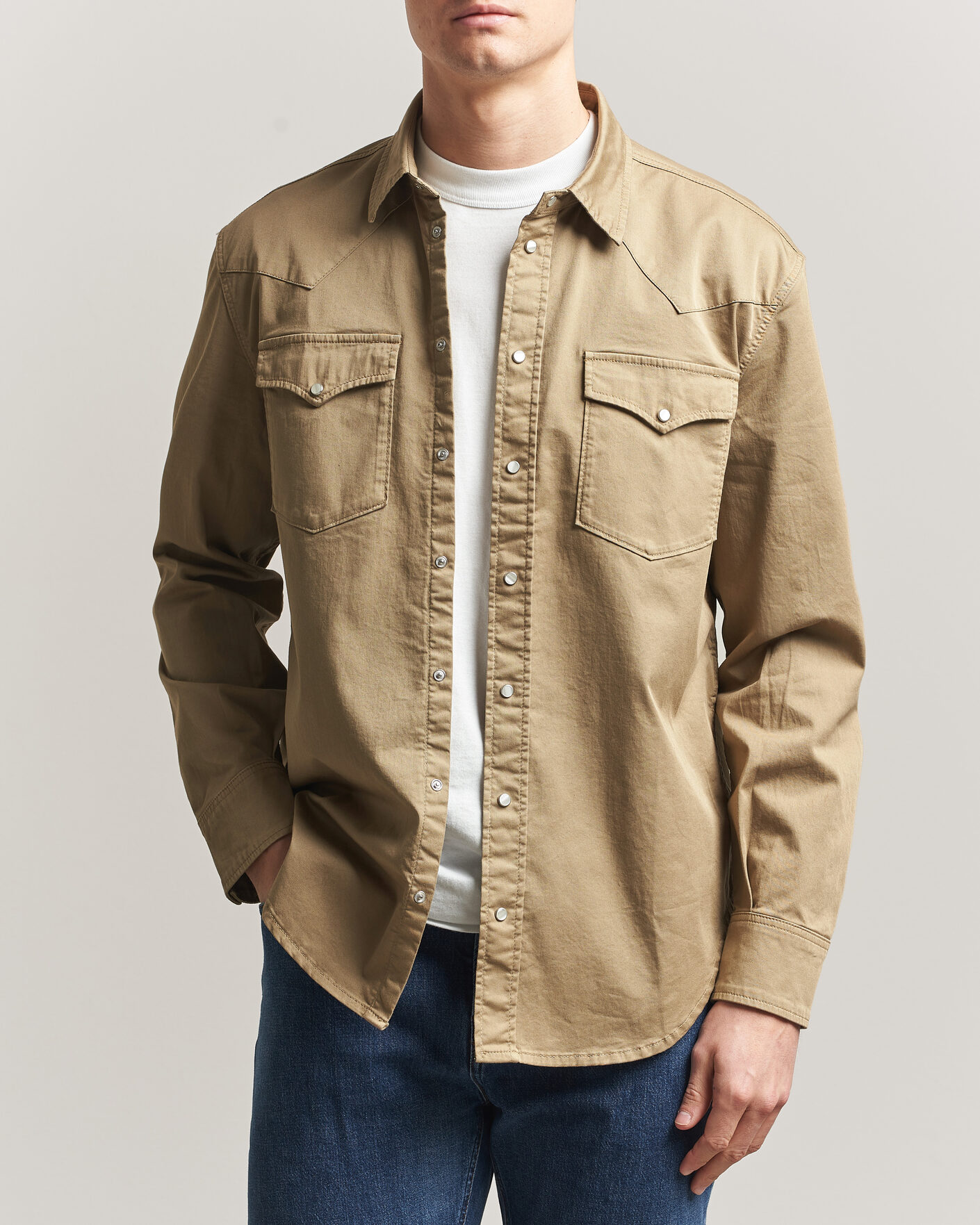 Heren | Overhemden | Dondup | Regular Fit Shirt Beige