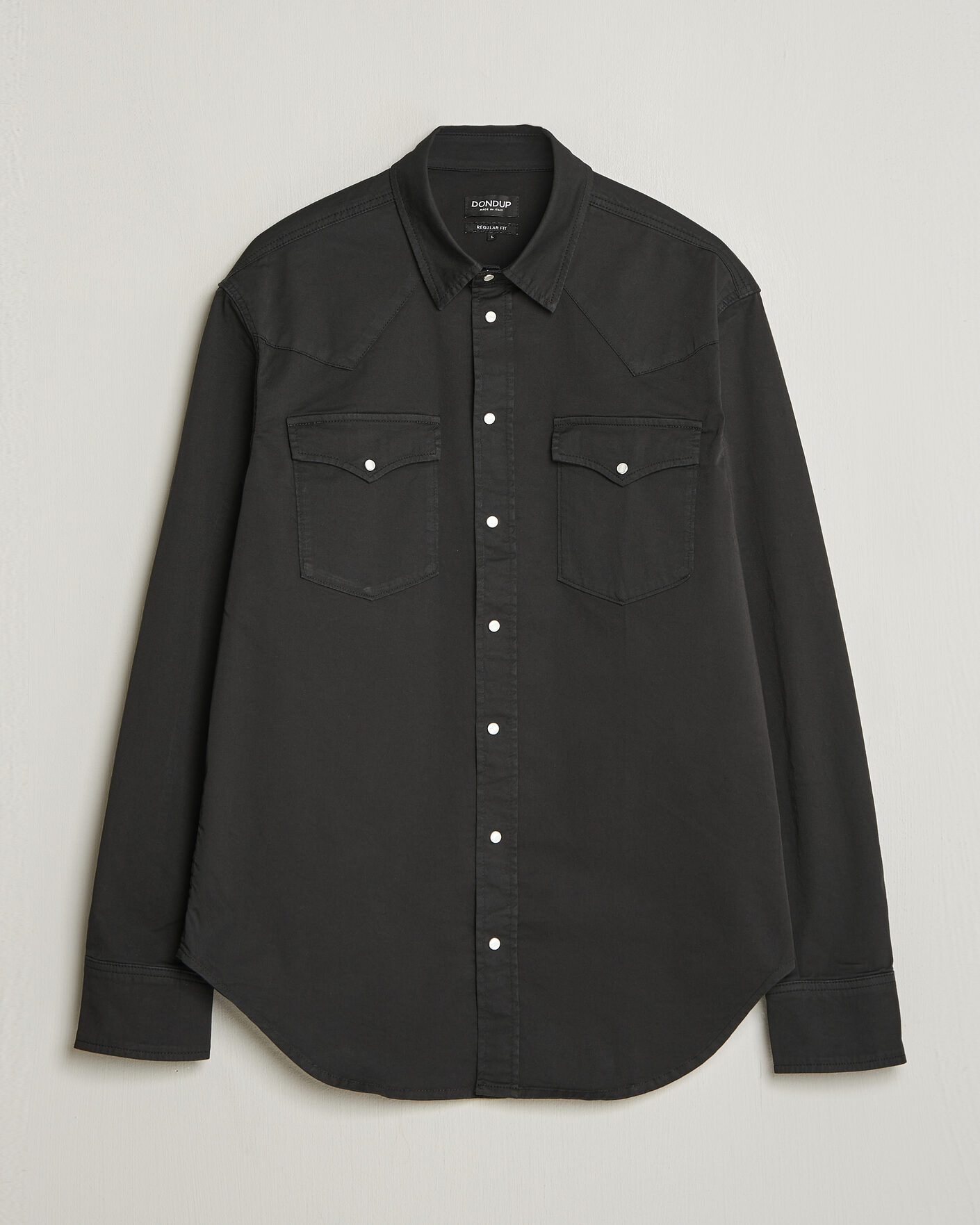 Heren | Overhemden | Dondup | Regular Fit Shirt Washed Black