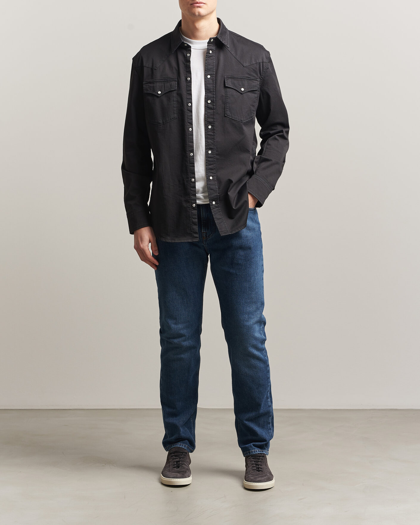 Heren | Overhemden | Dondup | Regular Fit Shirt Washed Black