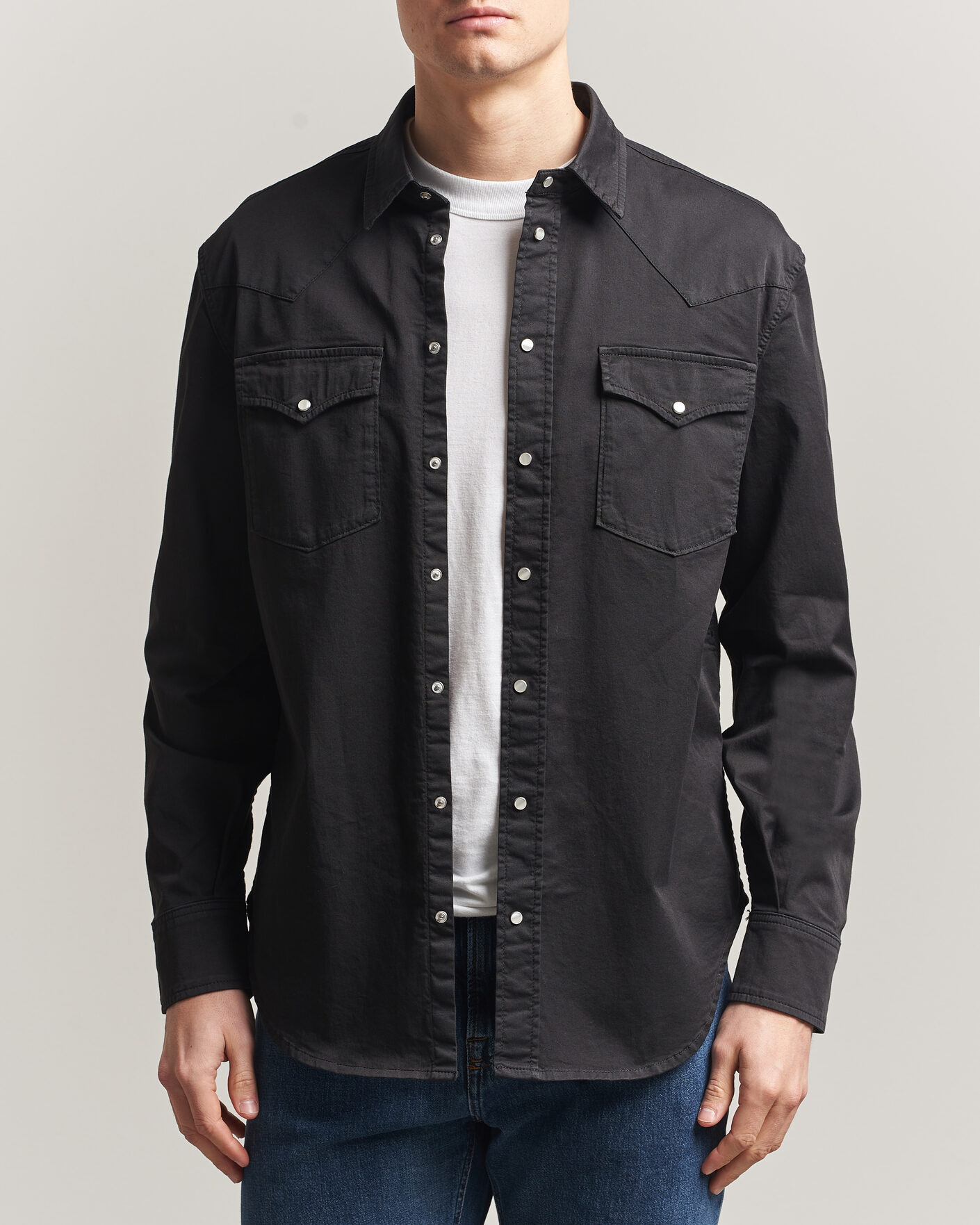 Heren | Overhemden | Dondup | Regular Fit Shirt Washed Black