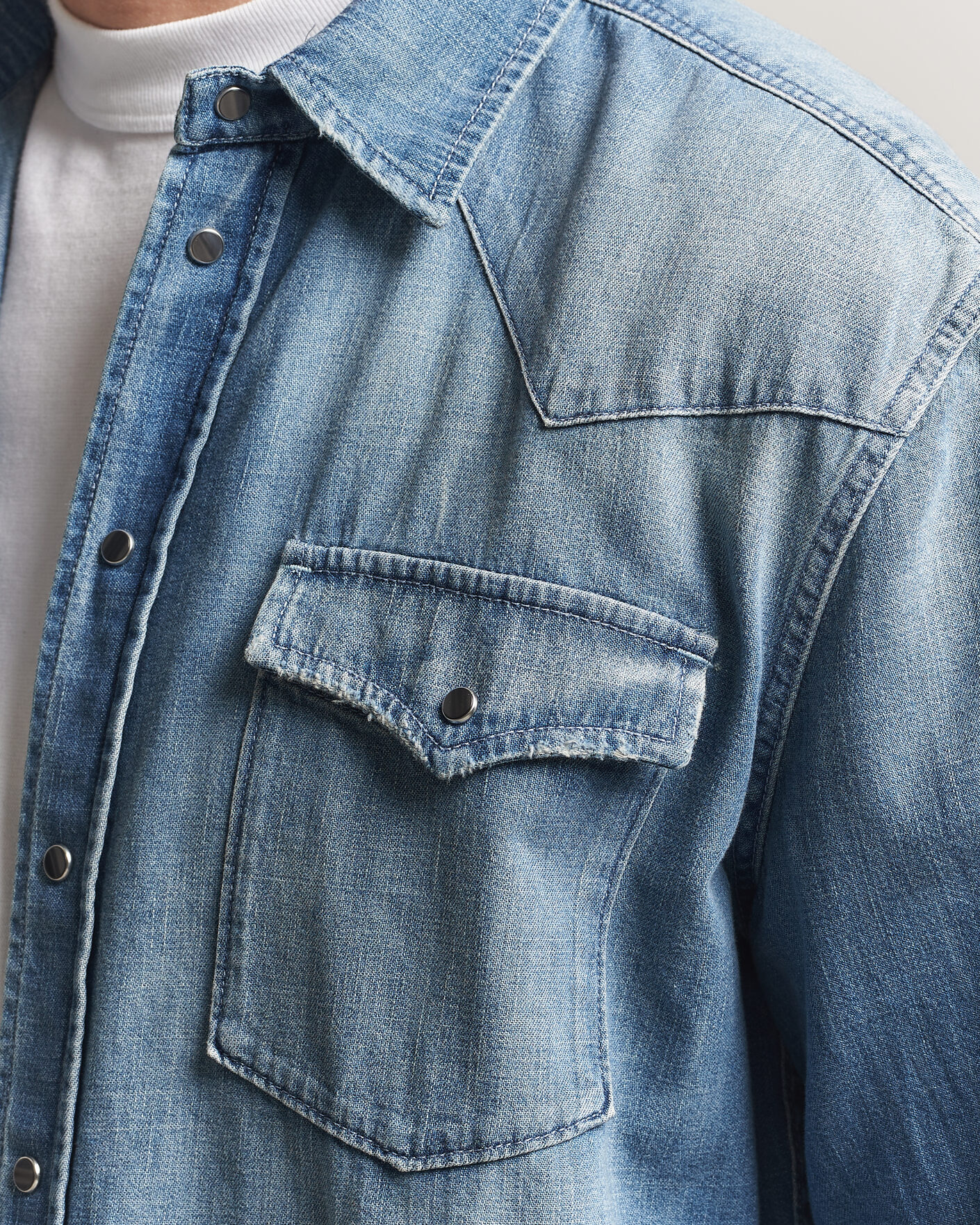 Heren | Overhemden | Dondup | Regular Fit Denim Shirt Medium Blue