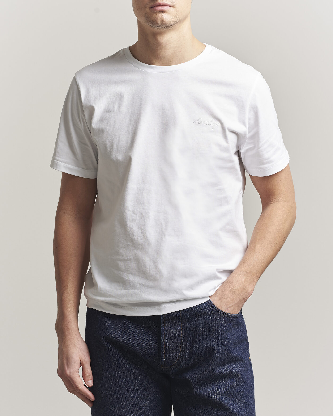 Heren | T-shirts | Dondup | Logo Crew Neck T-Shirt White