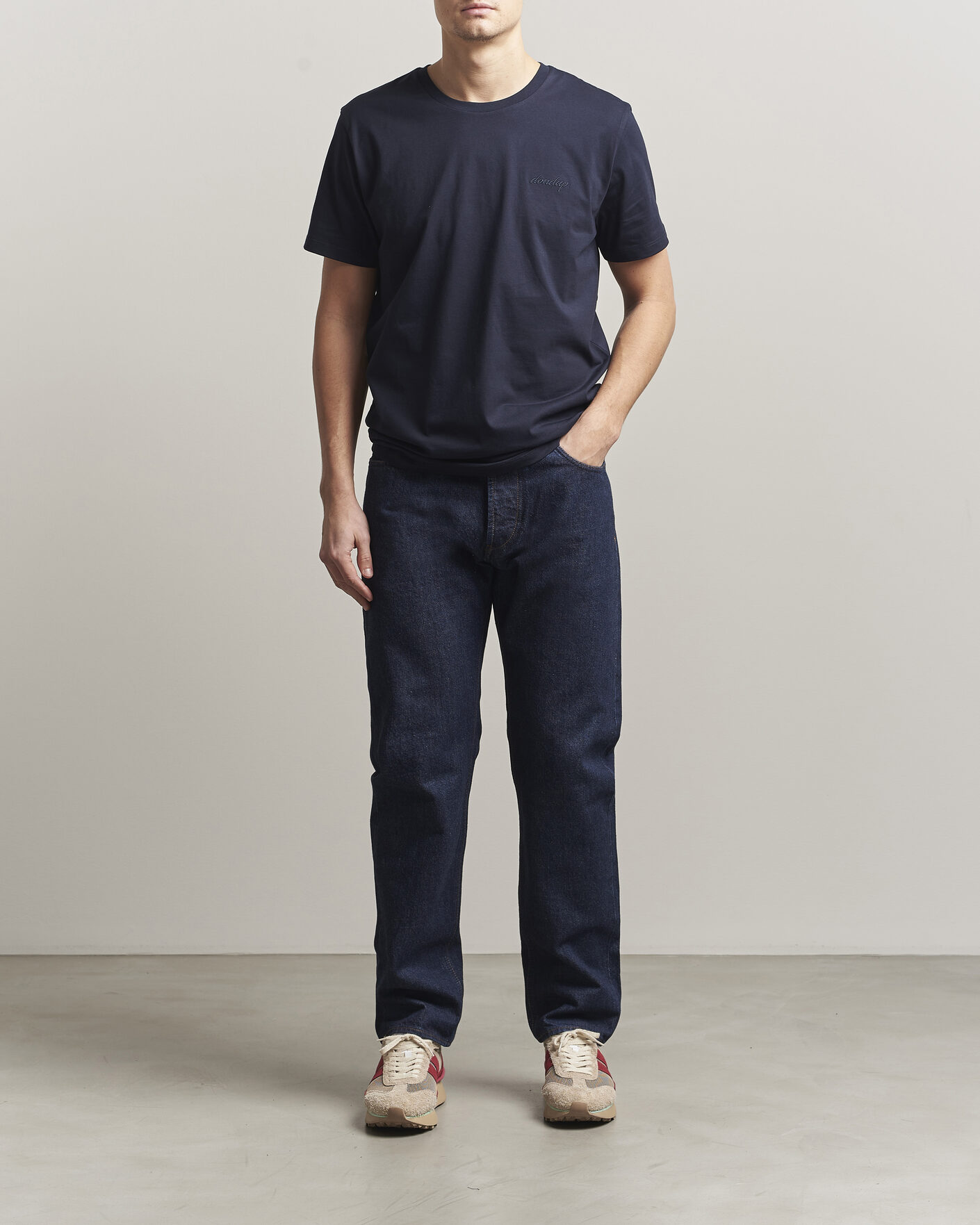 Heren | T-shirts | Dondup | Logo Crew Neck T-Shirt Navy