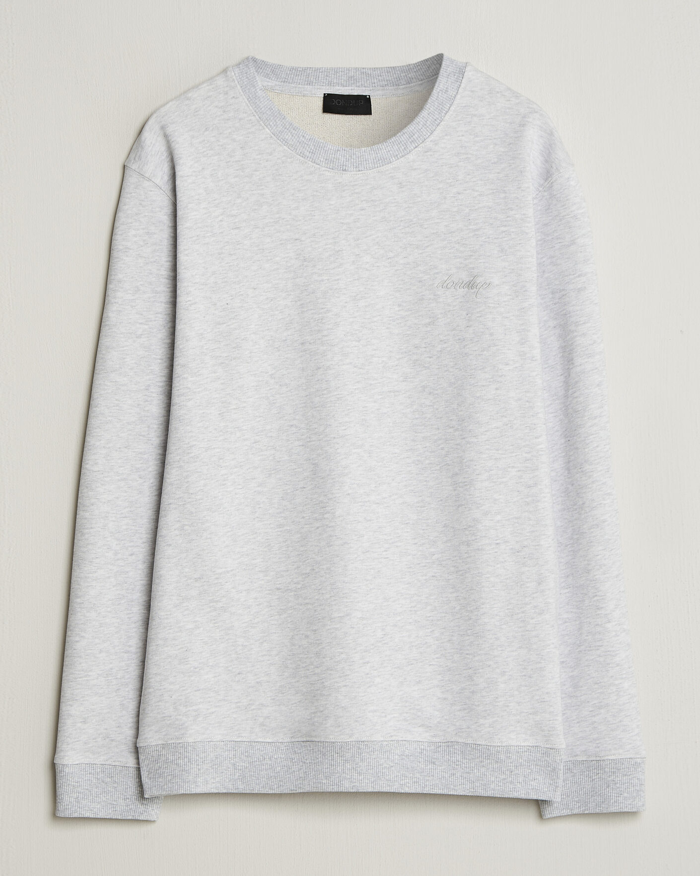 Heren | Truien | Dondup | Logo Crew Neck Sweatshirt Light Grey Melange