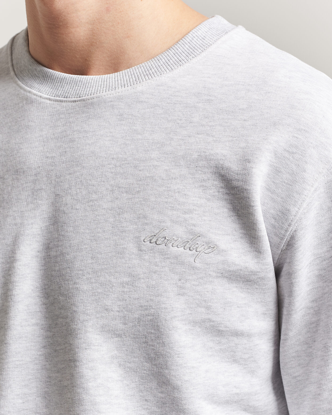 Heren | Truien | Dondup | Logo Crew Neck Sweatshirt Light Grey Melange