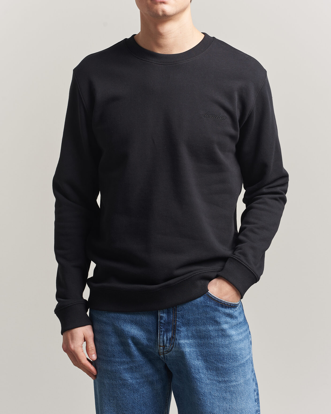Heren | Truien | Dondup | Logo Crew Neck Sweatshirt Black